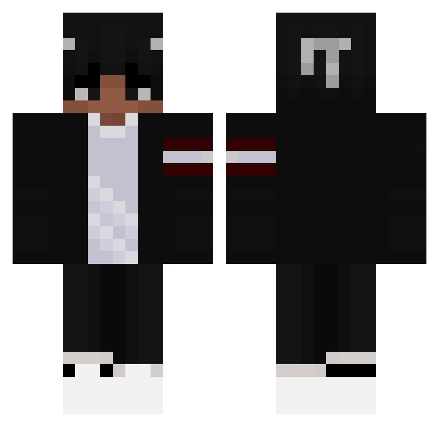 aldoxmc Minecraft skin, front and back view