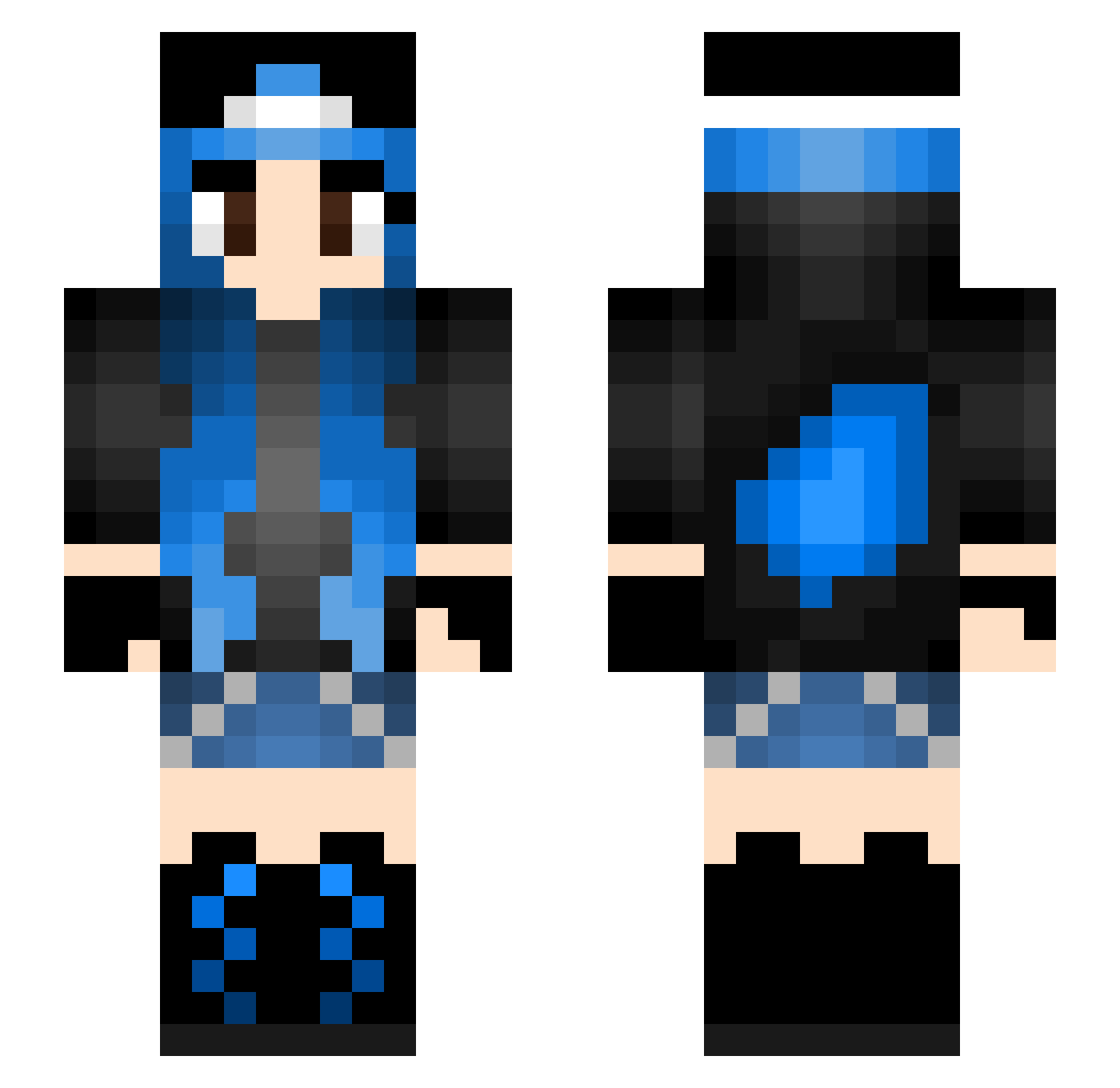 LugiaPlayz Minecraft skin, front and back view