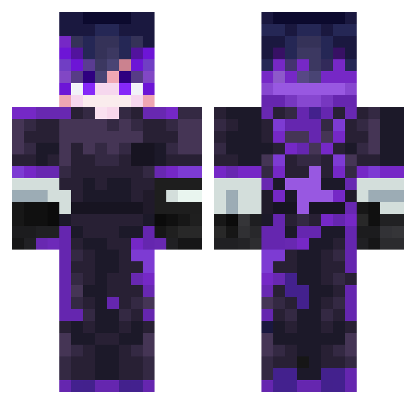 X_0mega_X Minecraft skin, front and back view