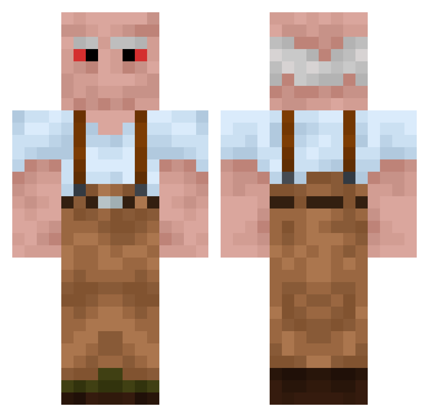 mava01 Minecraft skin, front and back view