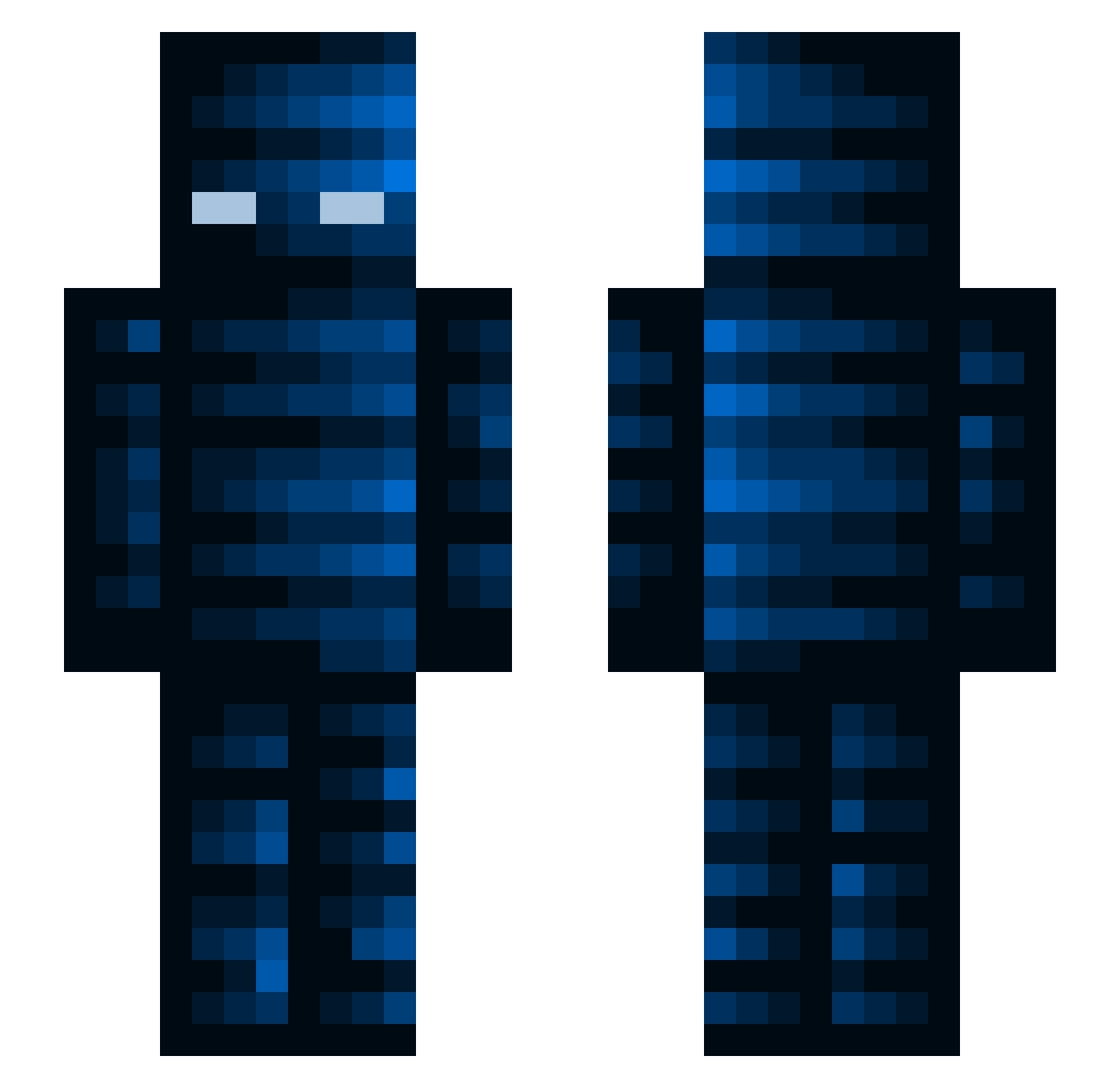 SergeantFake Minecraft skin, front and back view
