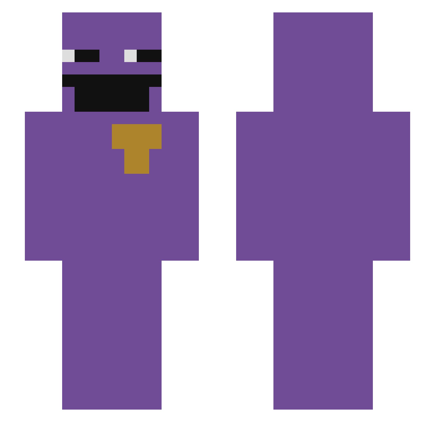 oflie Minecraft skin, front and back view