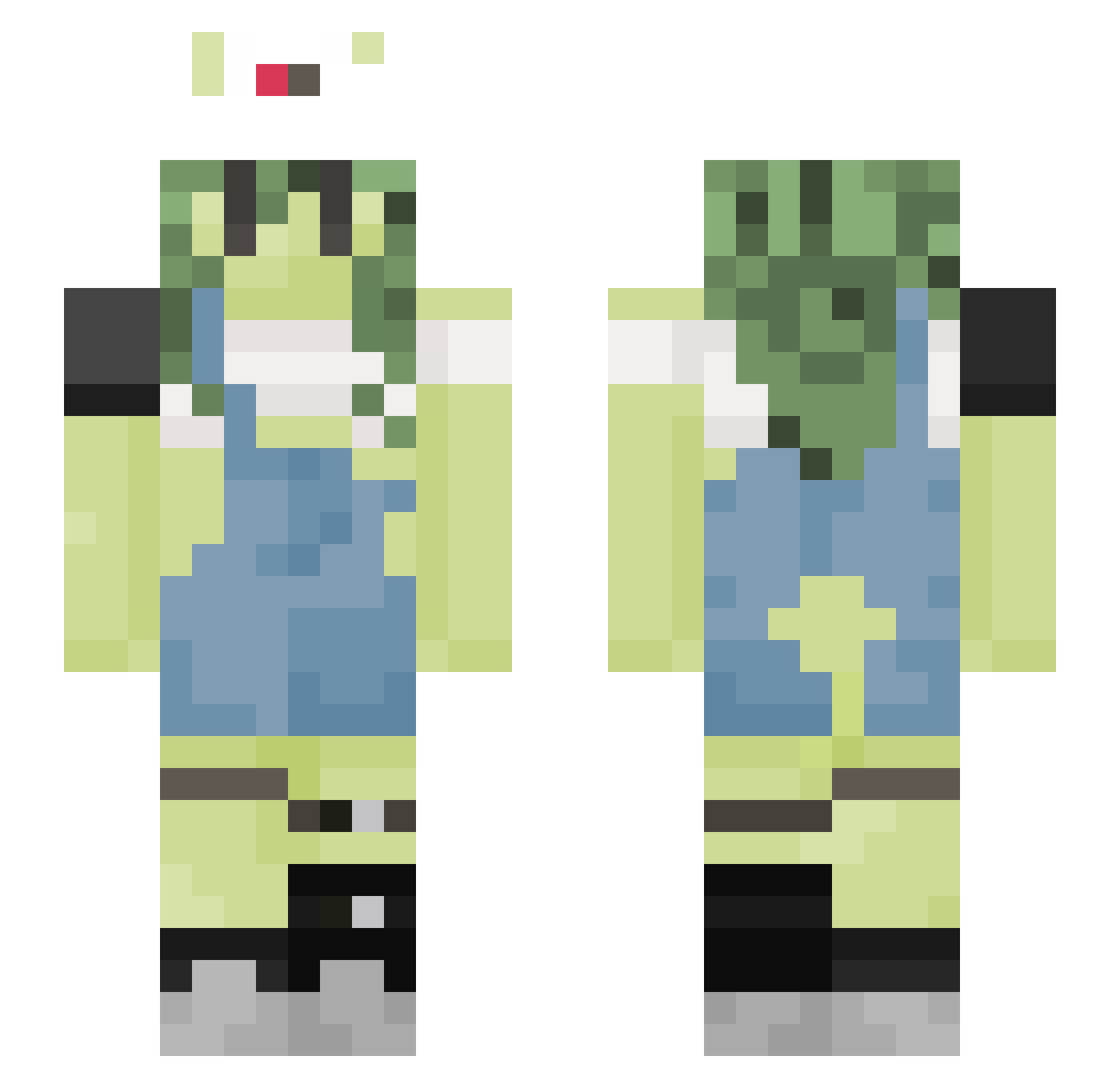 dizzle0k Minecraft skin, front and back view
