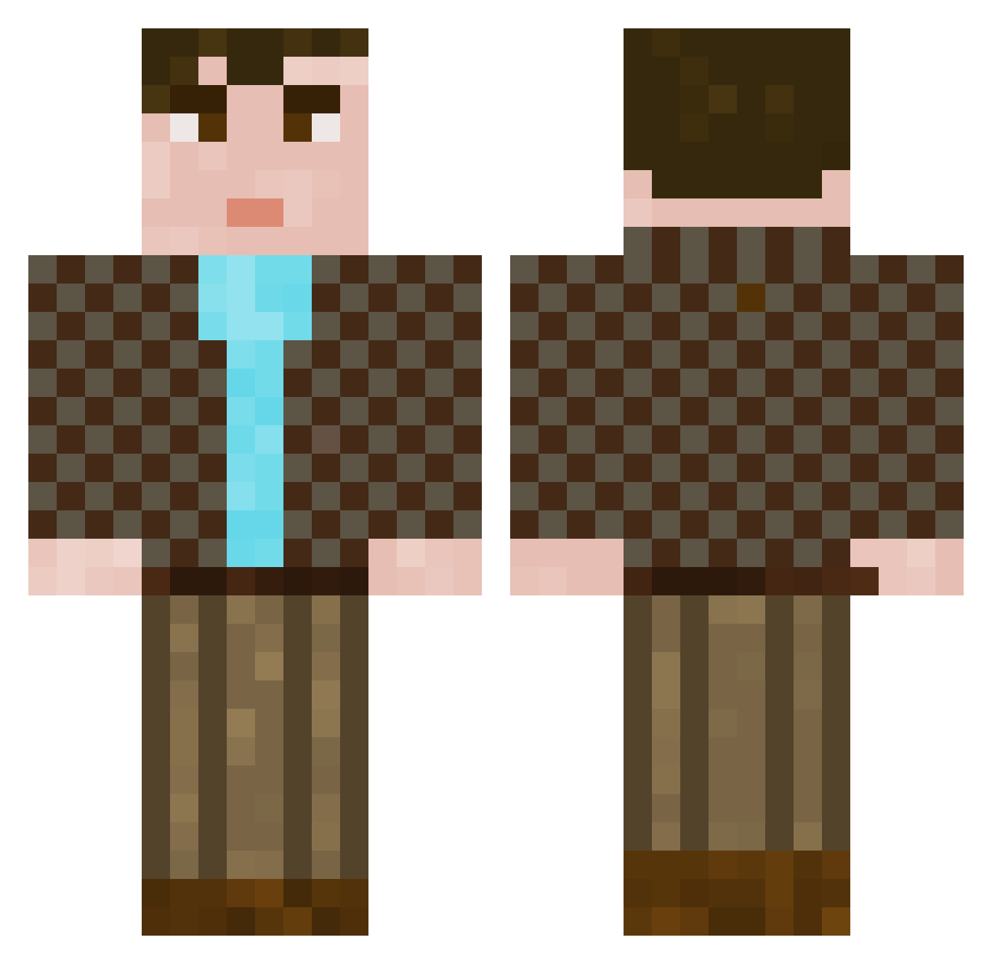 TheScootyScoot Minecraft skin, front and back view