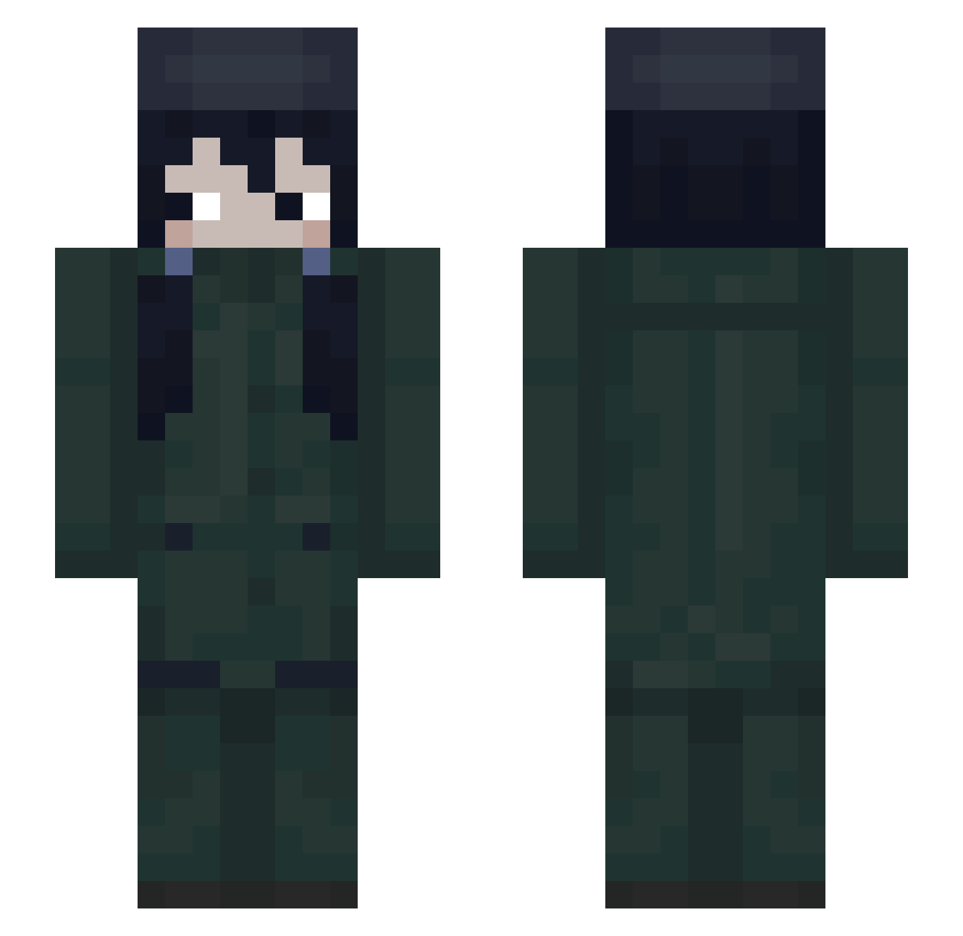 ILOVEBLACKGUYS69 Minecraft skin, front and back view
