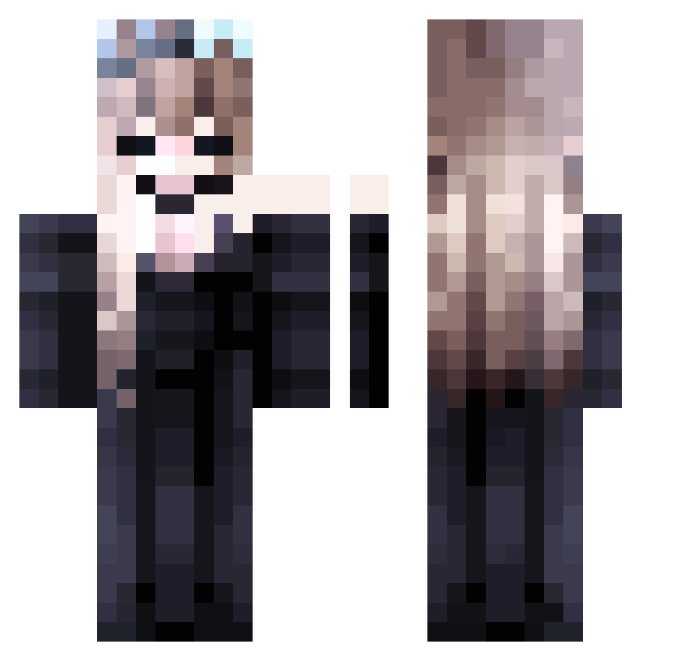 FenrirderEchte Minecraft skin, front and back view