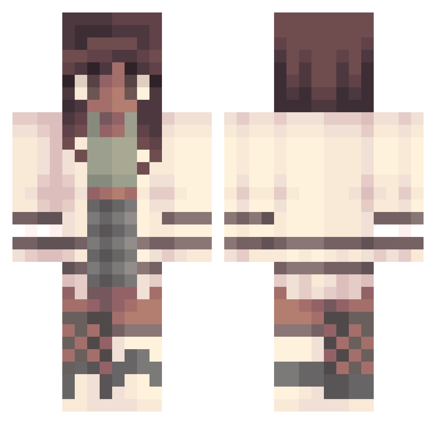 Cliff_Edges Minecraft skin, front and back view