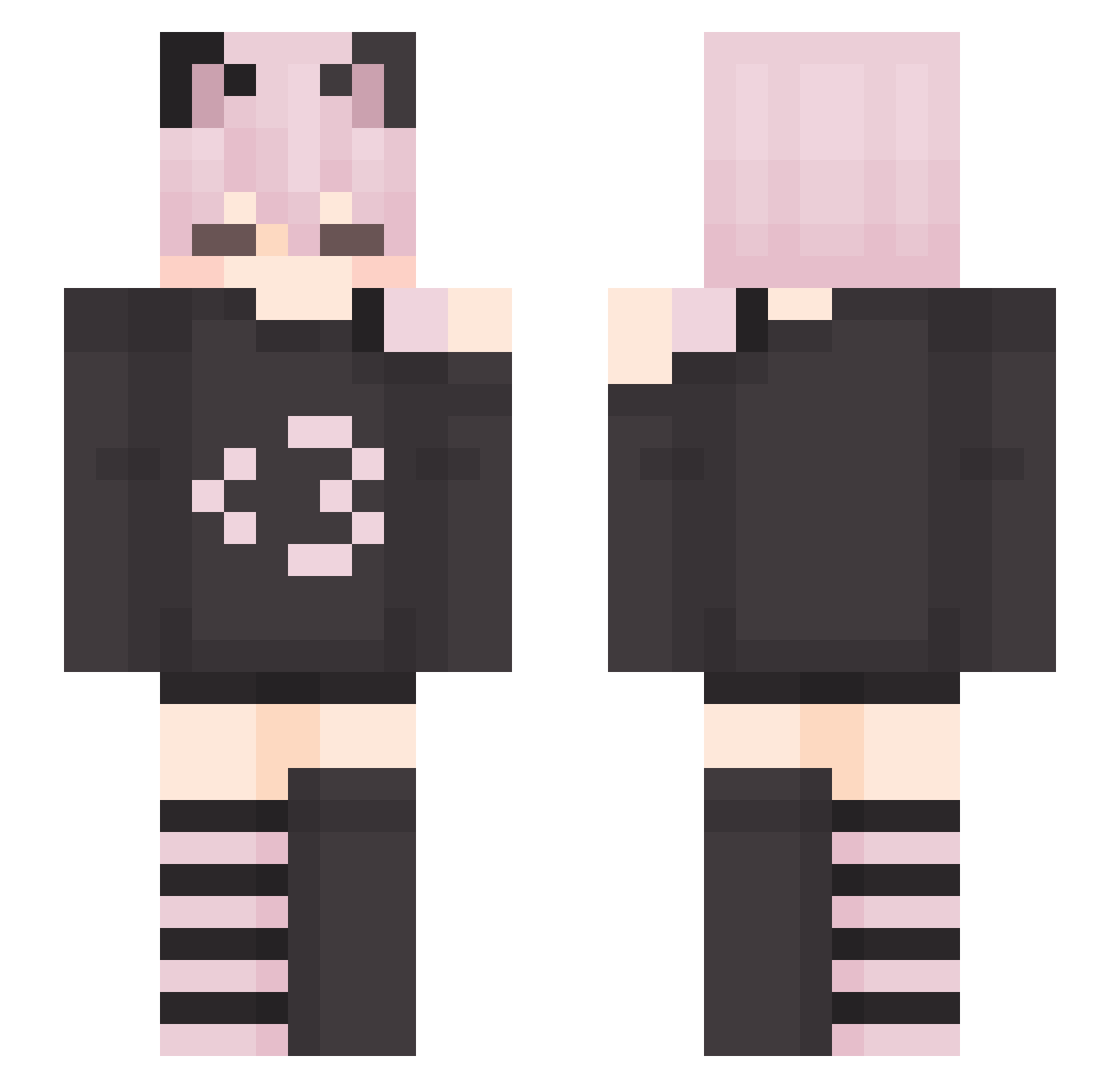 DisapointngAsian Minecraft skin, front and back view