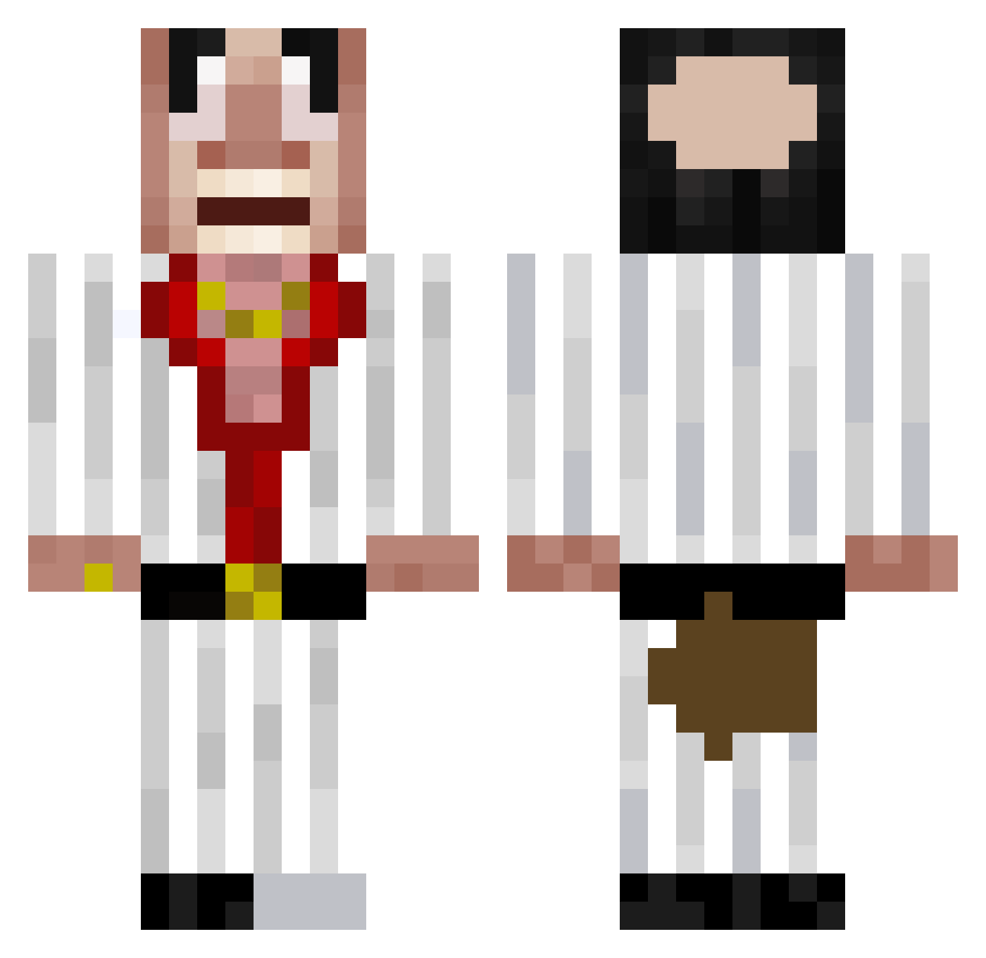 Younax07 Minecraft skin, front and back view