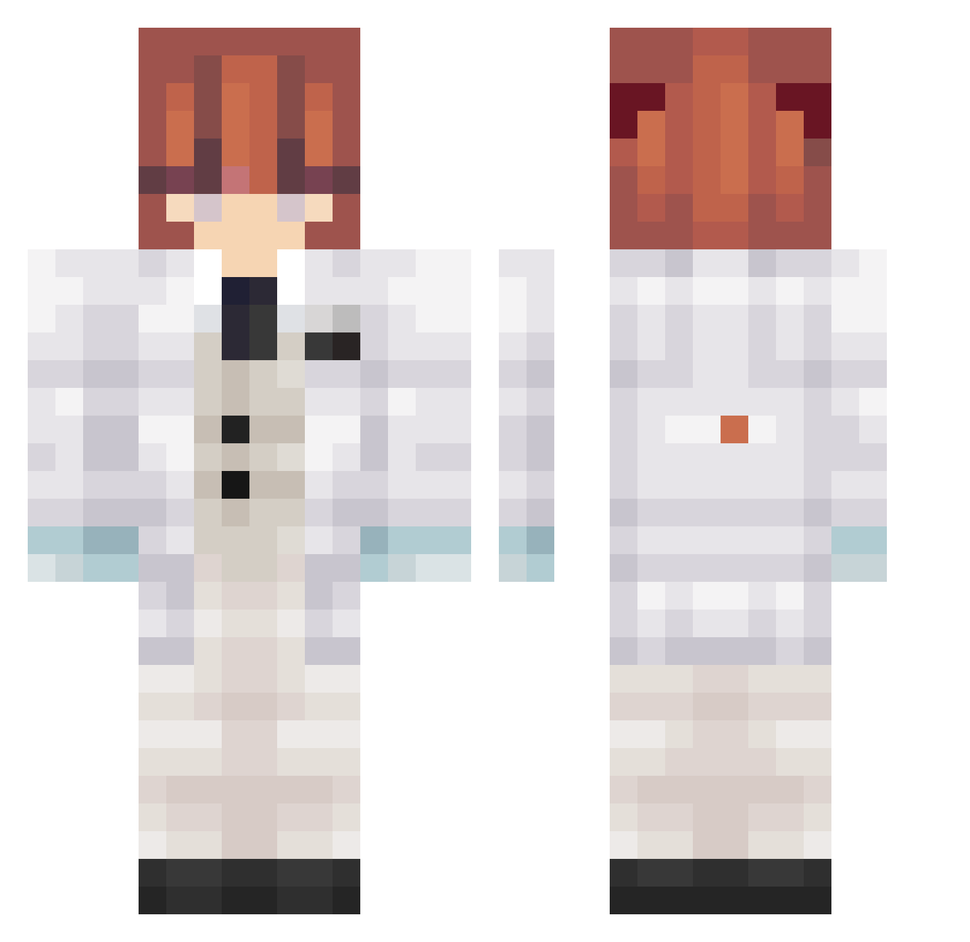 dawid21532 Minecraft skin, front and back view