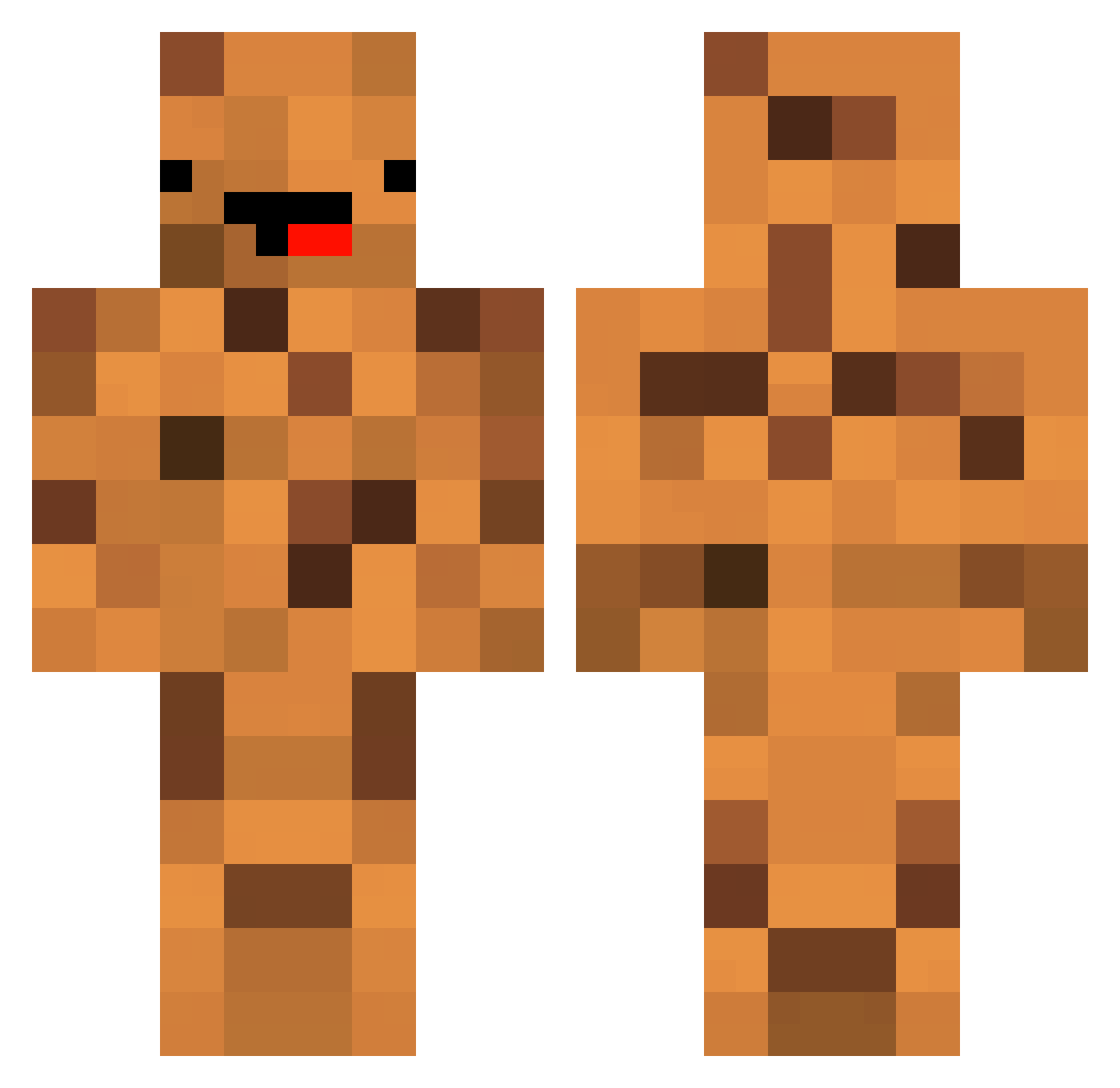 _stepter Minecraft skin, front and back view