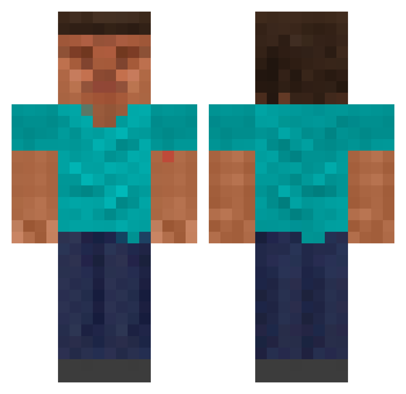 BigDave445 Minecraft skin, front and back view