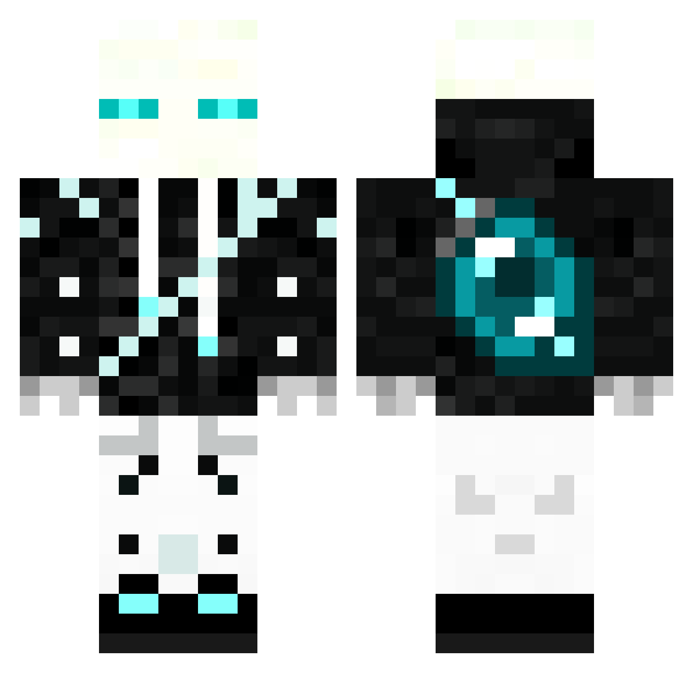 RAMBO3604 Minecraft skin, front and back view