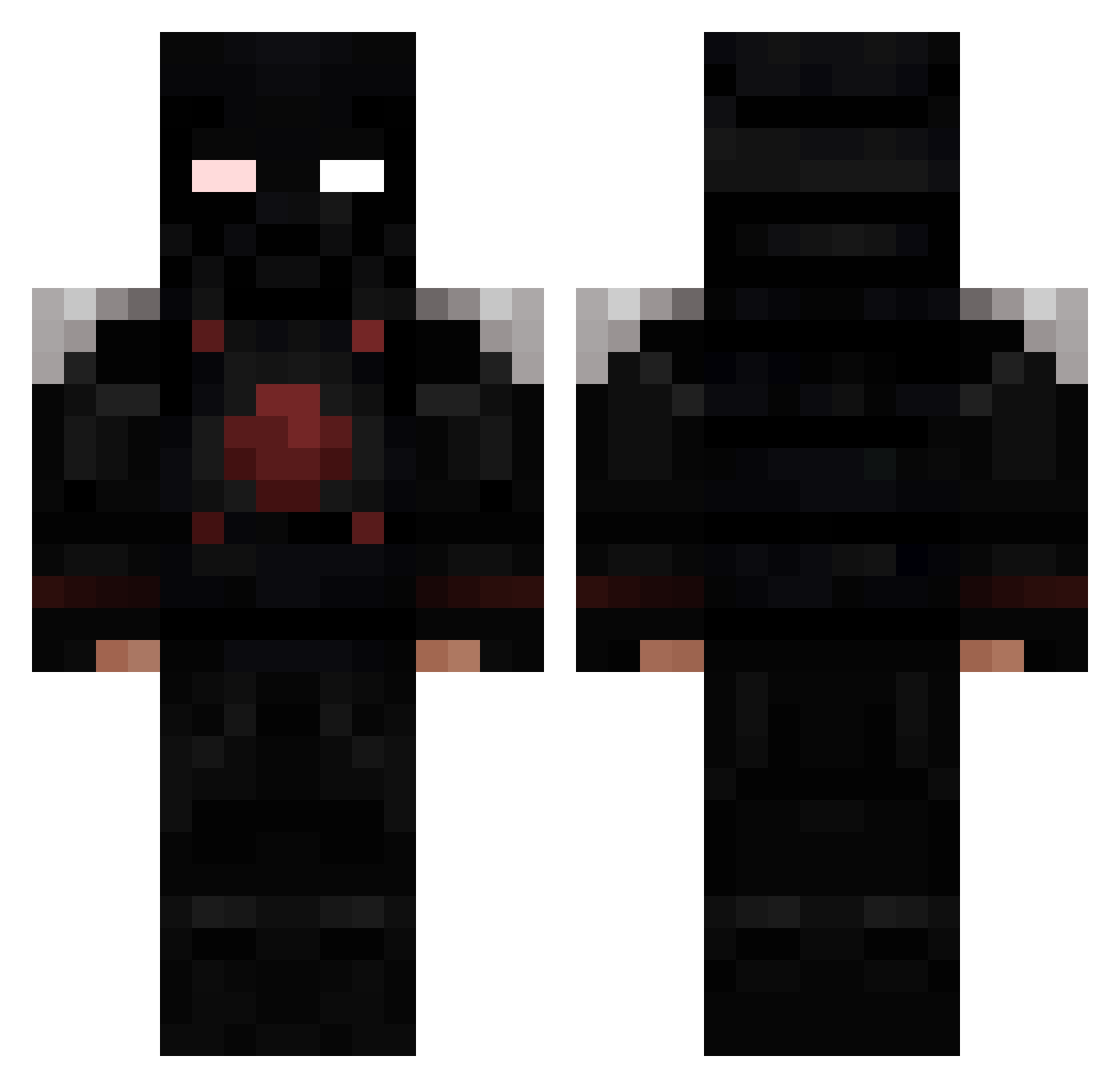 ZYZHUO Minecraft skin, front and back view