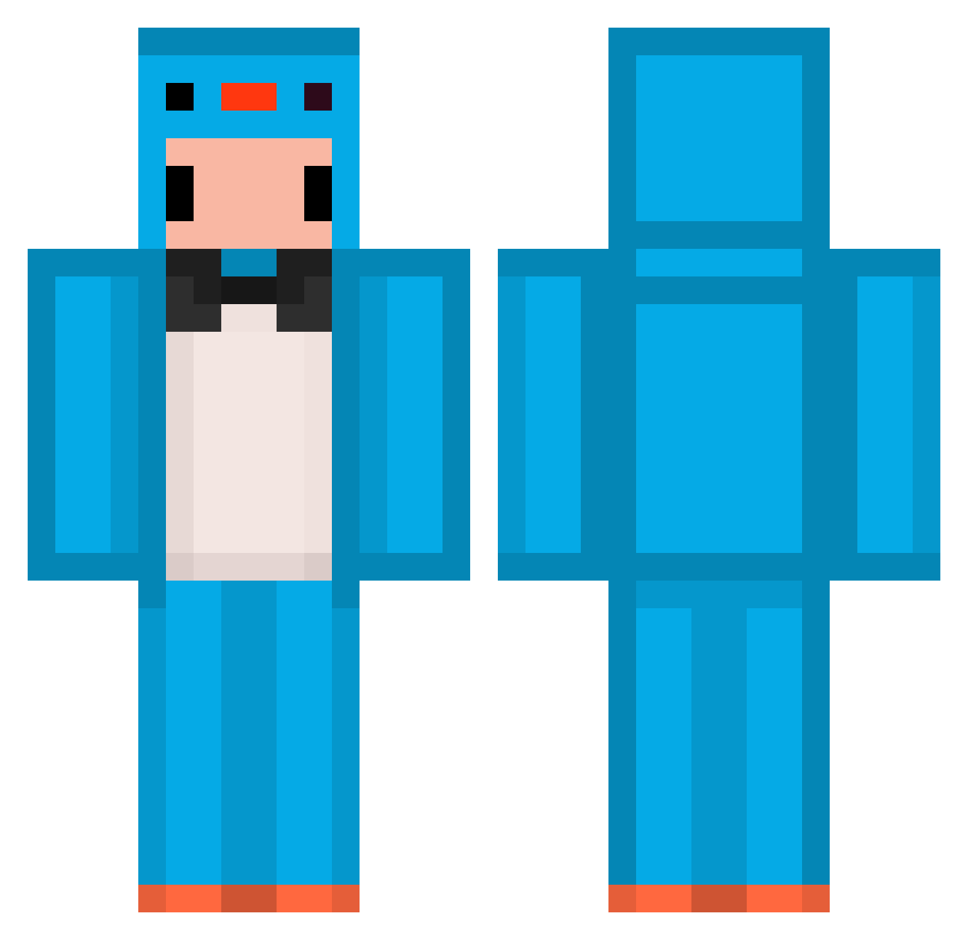 EasyO_o Minecraft skin, front and back view