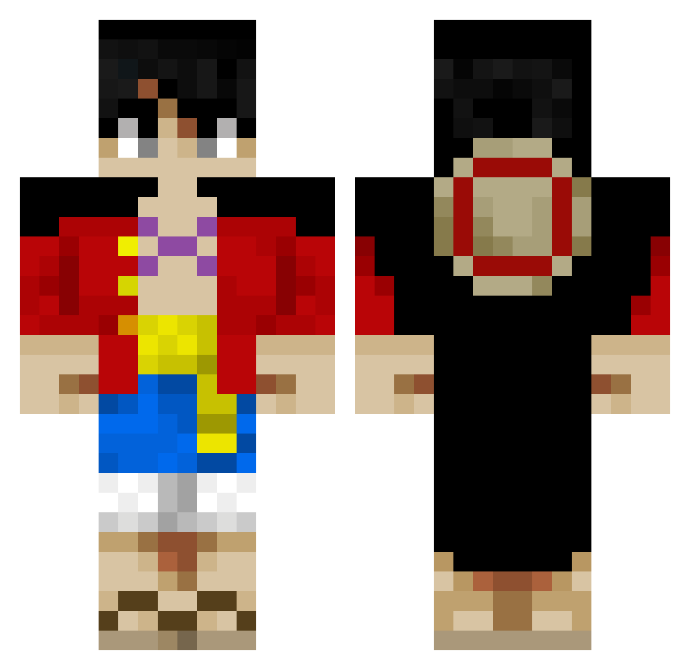 Logan7576 Minecraft skin, front and back view