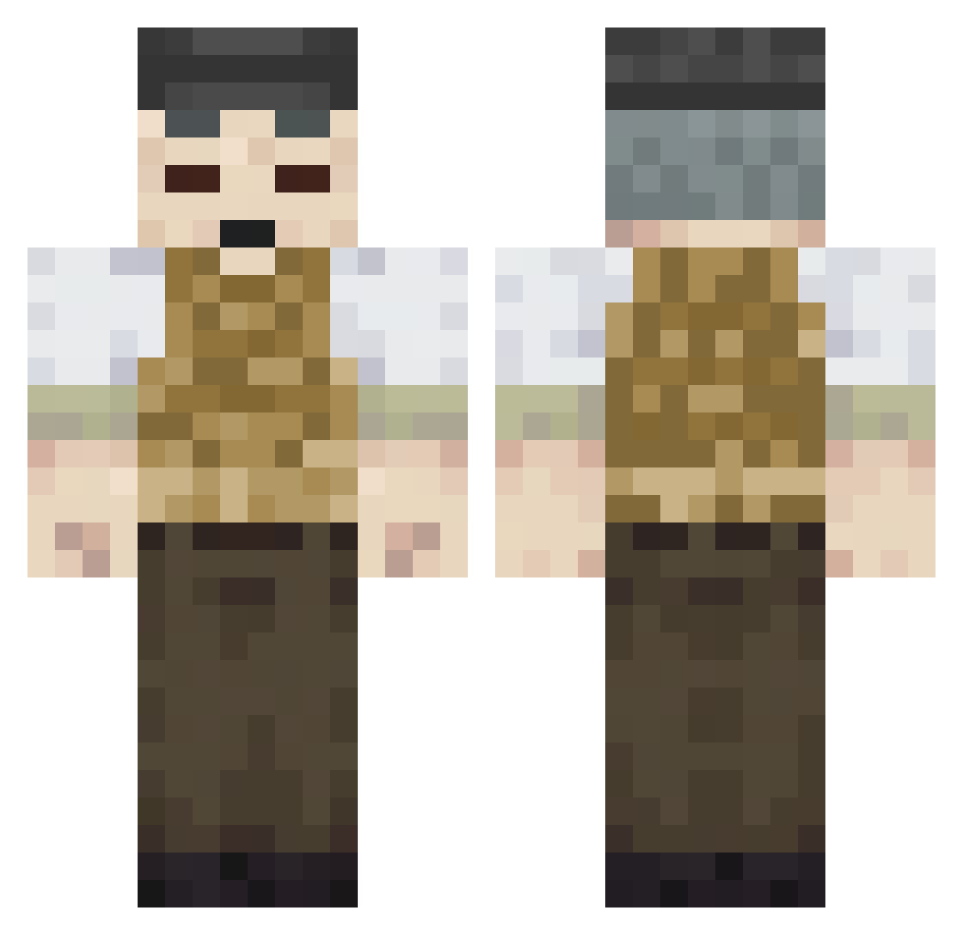 Kiang_Zong Minecraft skin, front and back view