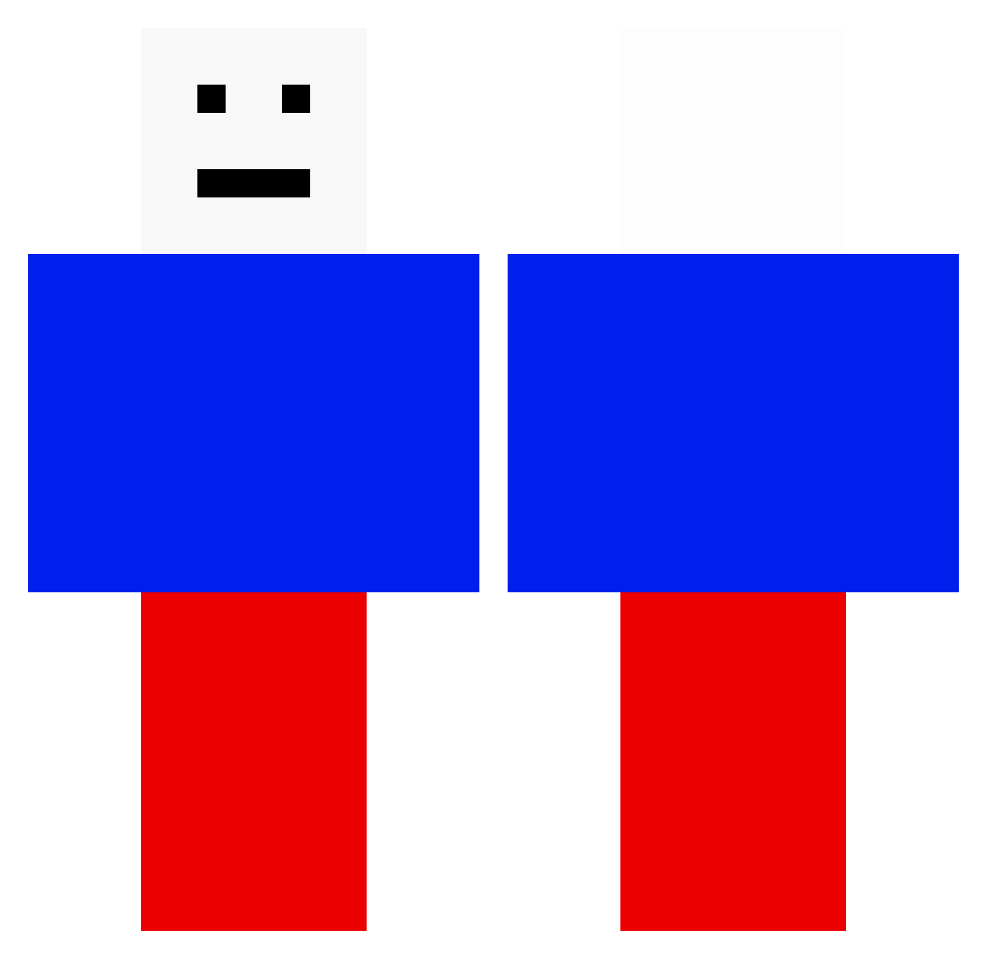 Roggini2012 Minecraft skin, front and back view