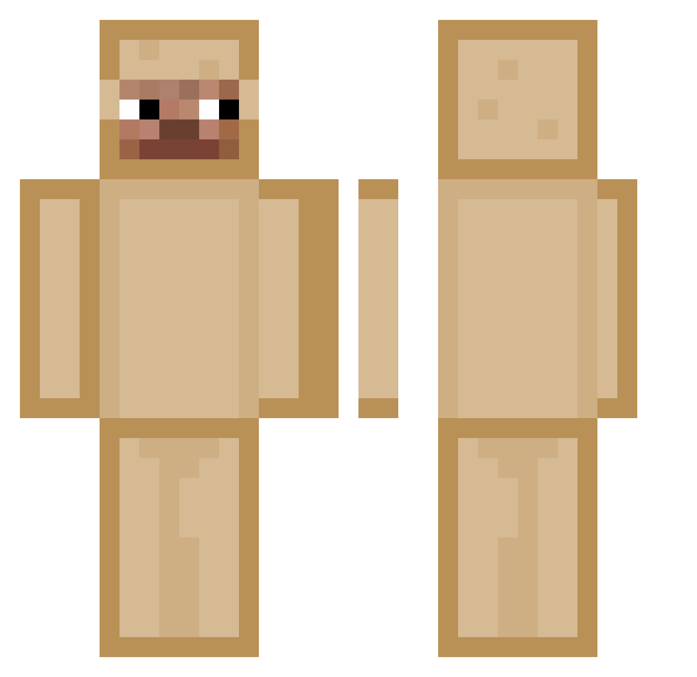 CB4wolf Minecraft skin, front and back view