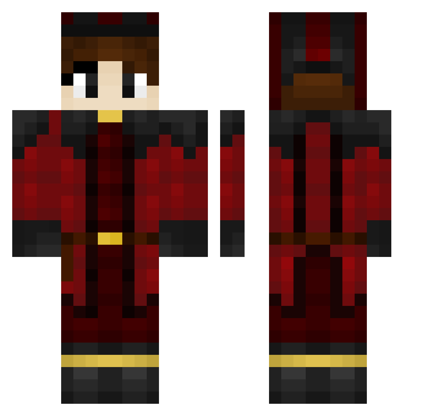 Jester____ Minecraft skin, front and back view