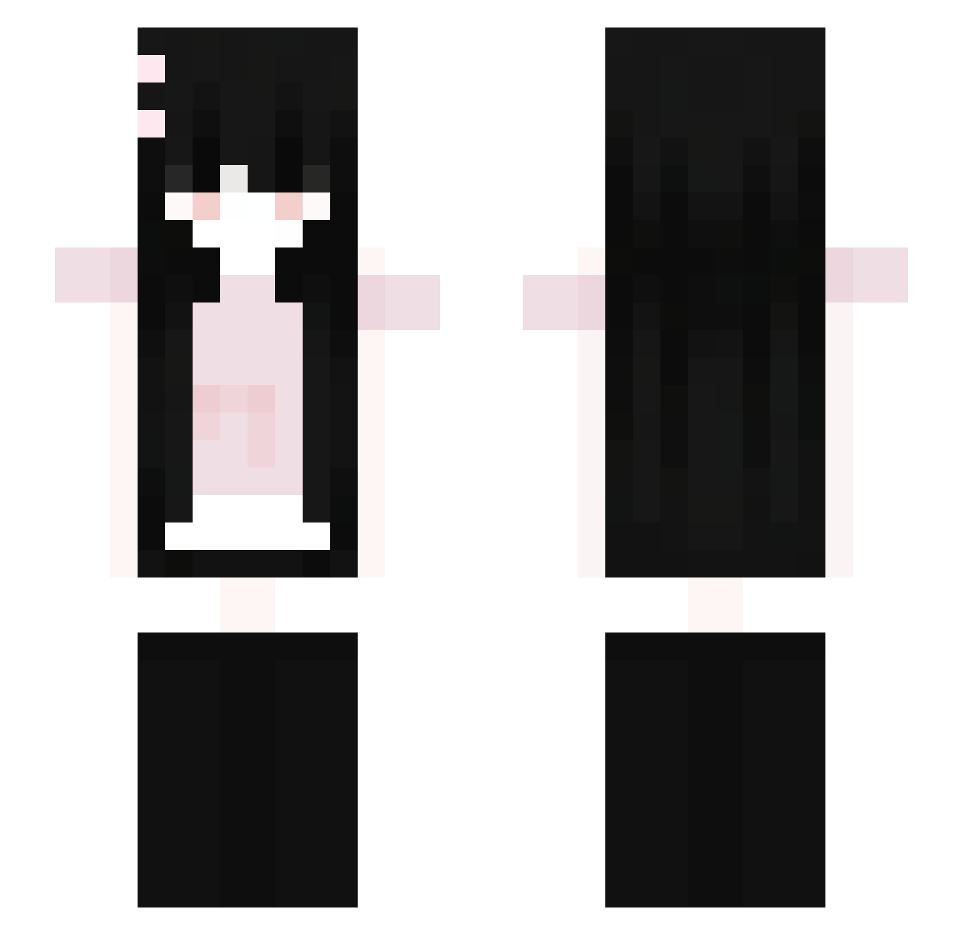 Alistart02 Minecraft skin, front and back view