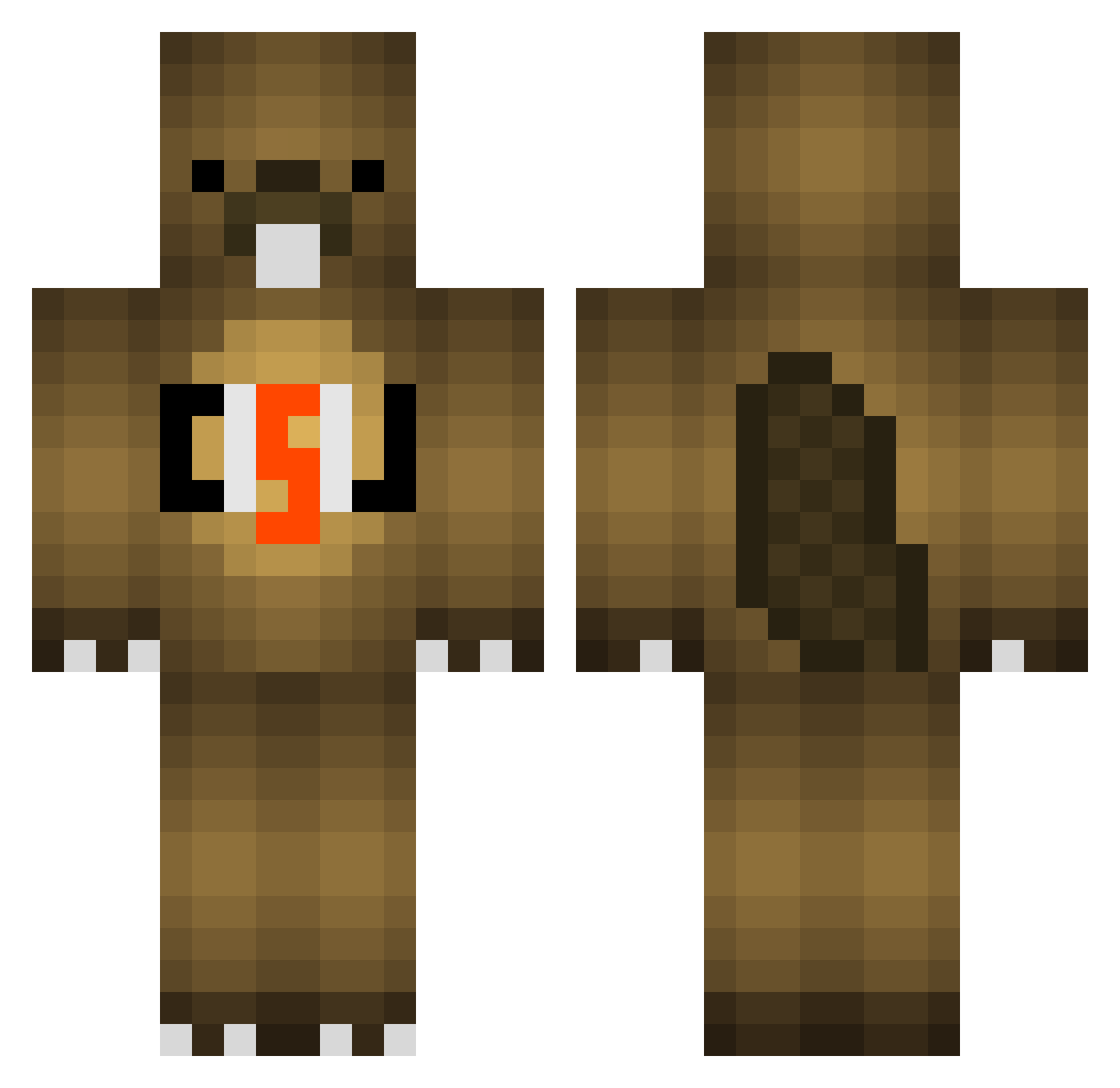 mkjordan12 Minecraft skin, front and back view