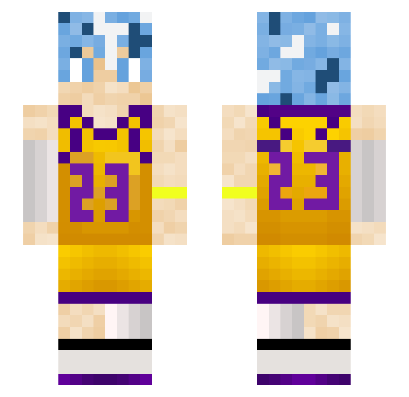 _Wube Minecraft skin, front and back view