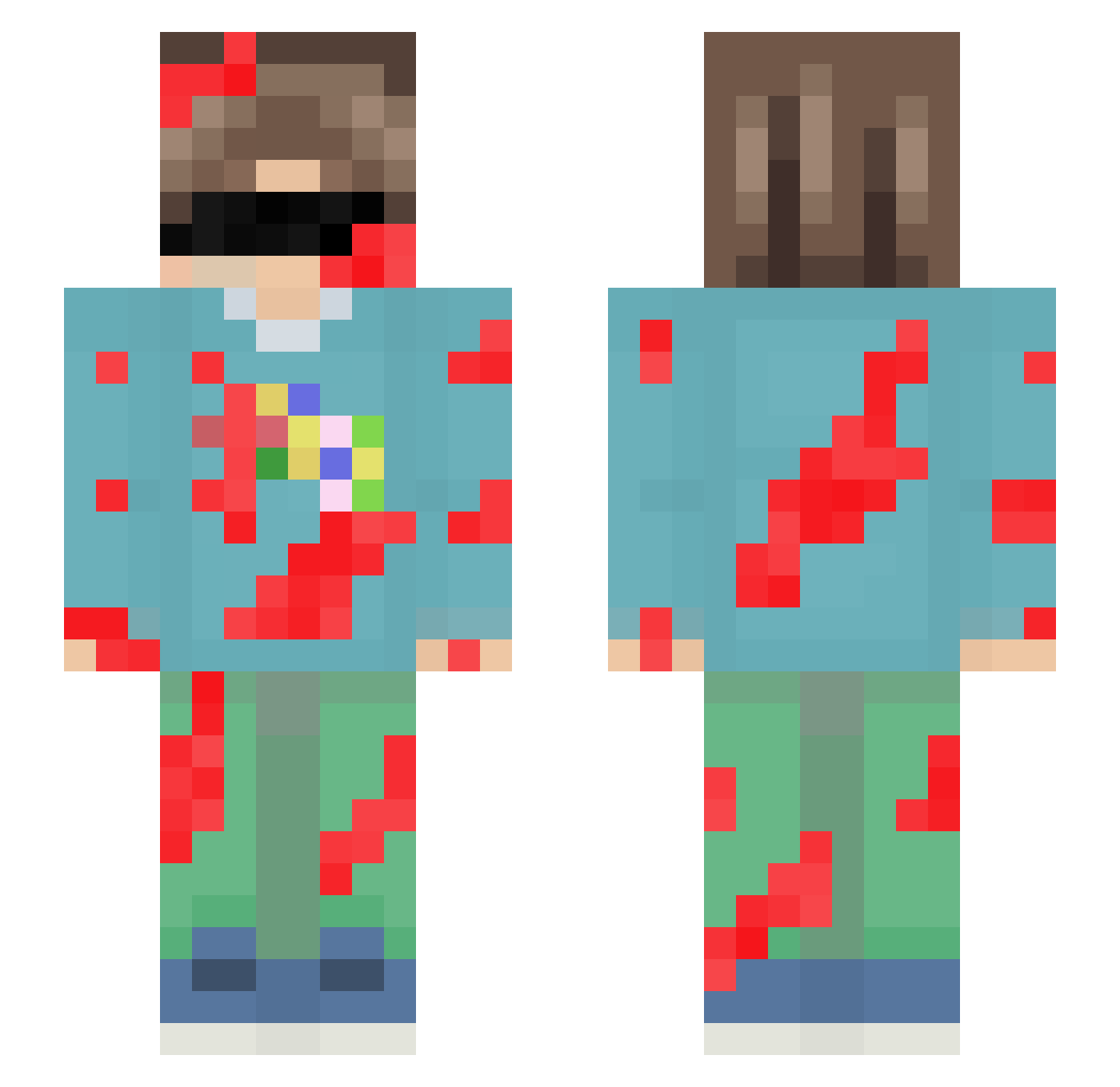 mochi_val Minecraft skin, front and back view