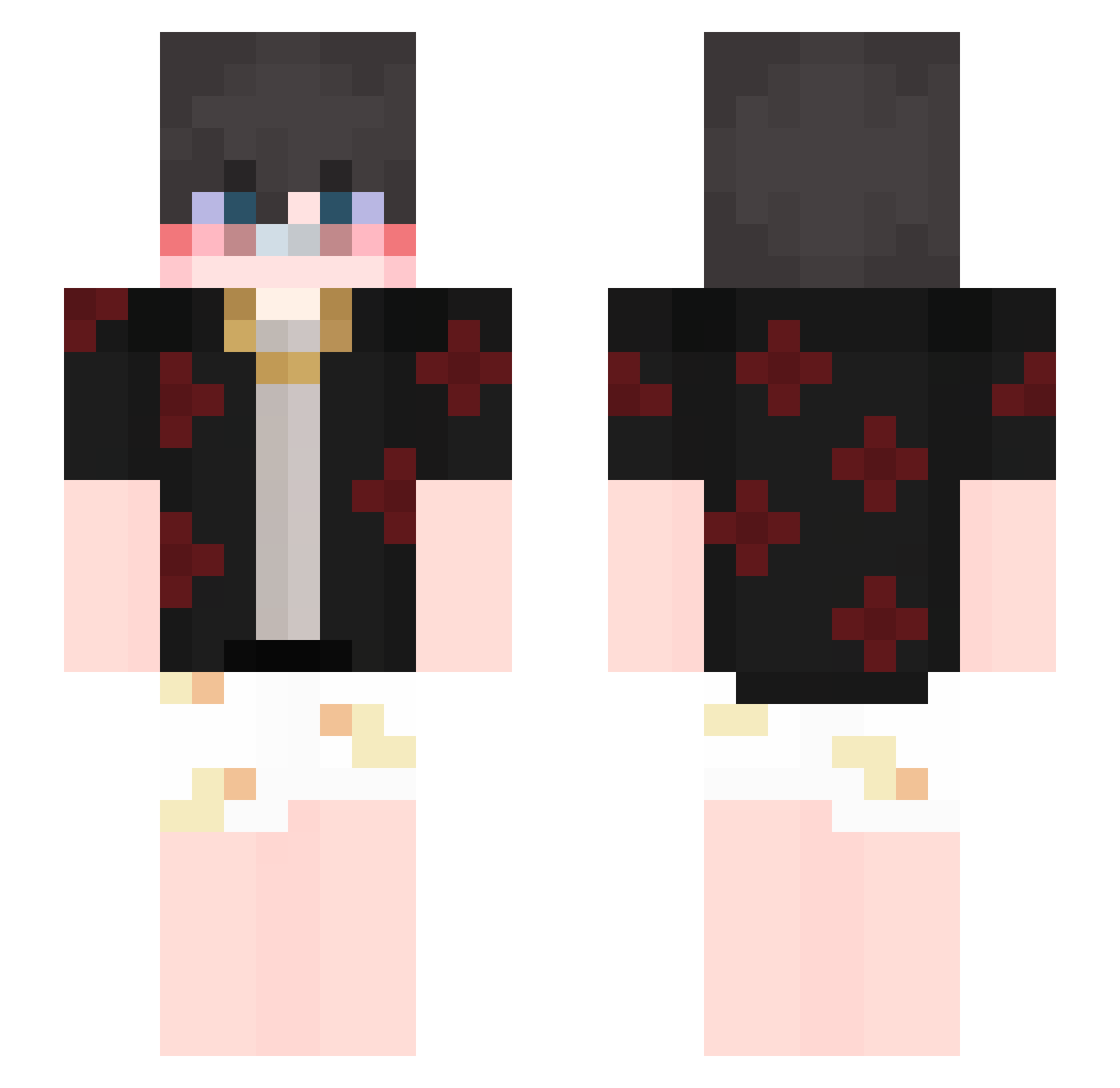 ARIIwav Minecraft skin, front and back view
