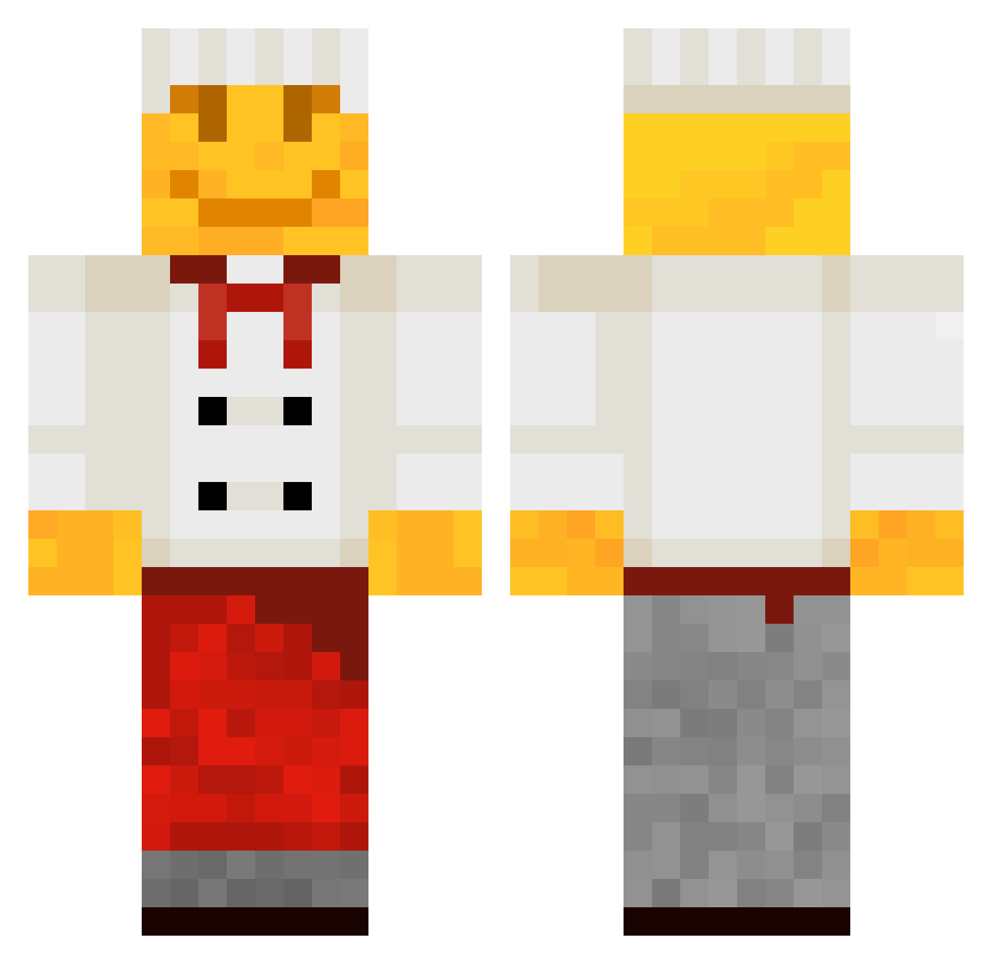 Dragon81001z Minecraft skin, front and back view