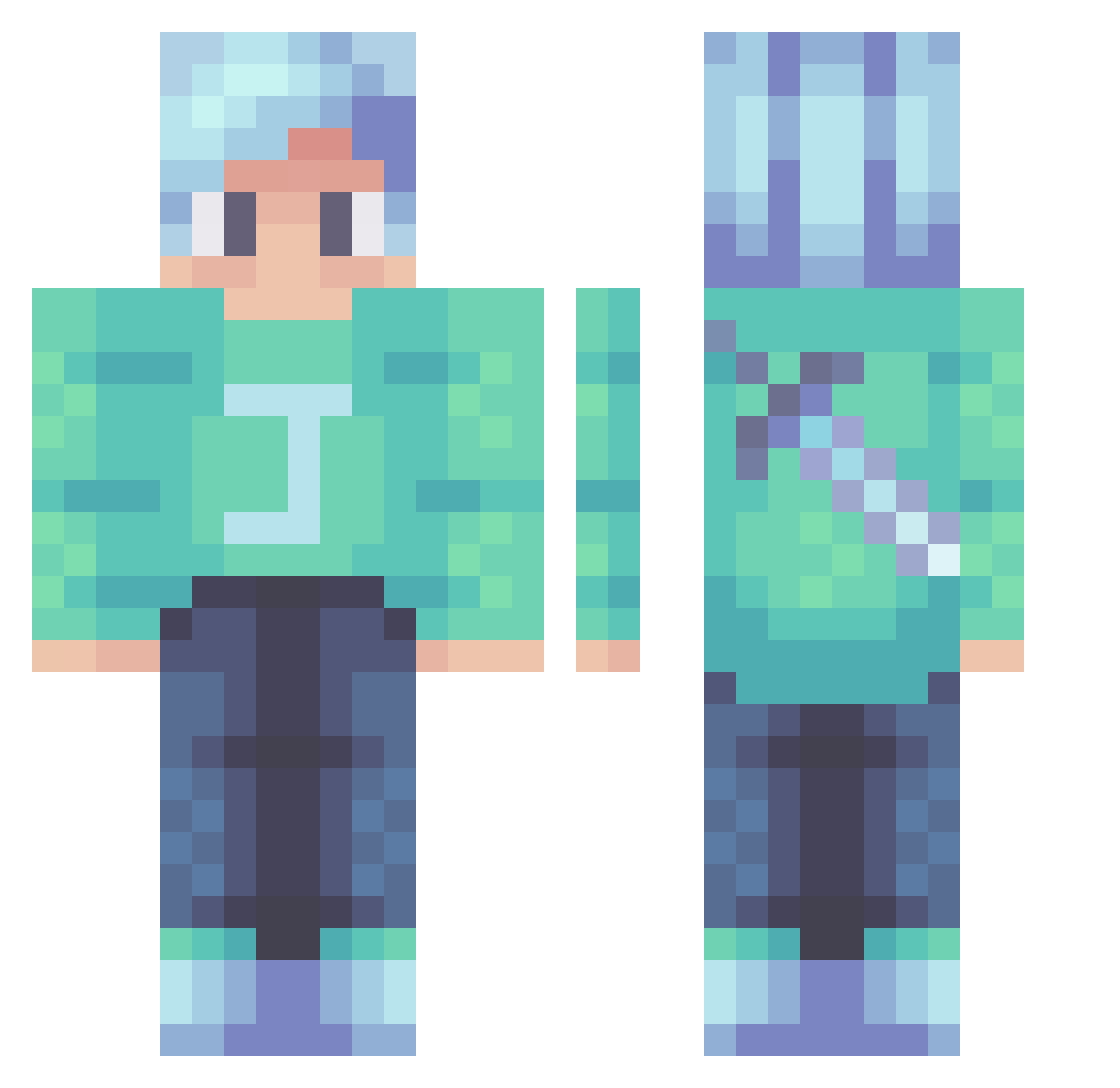 _J4MB0_ Minecraft skin, front and back view