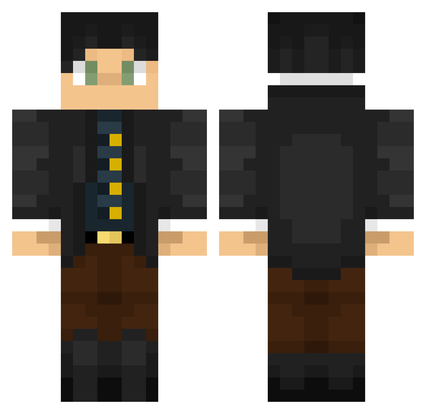 Rosoven Minecraft skin, front and back view
