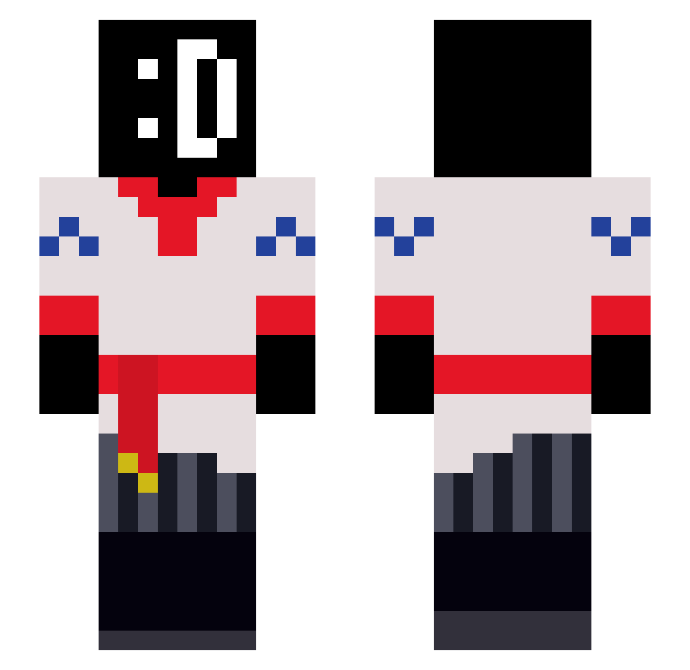 pale0rune Minecraft skin, front and back view