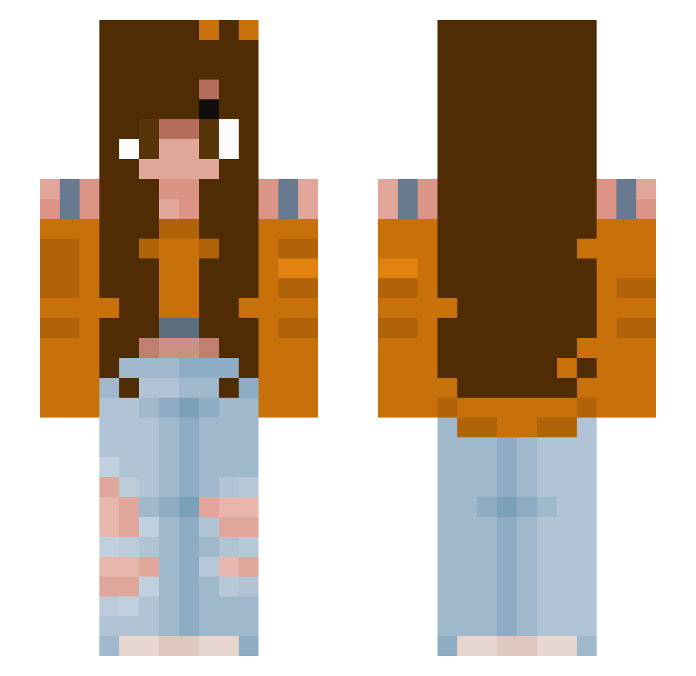 Opt_293 Minecraft skin, front and back view