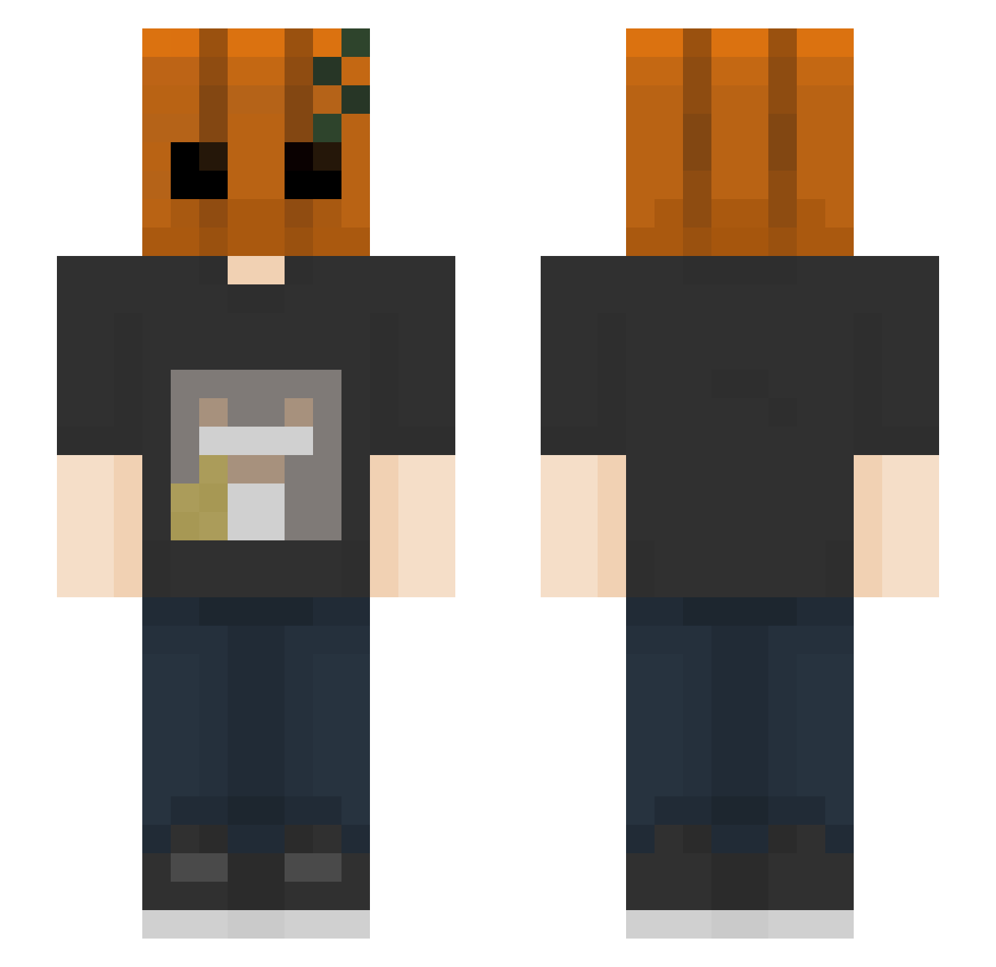 xstarr15 Minecraft skin, front and back view