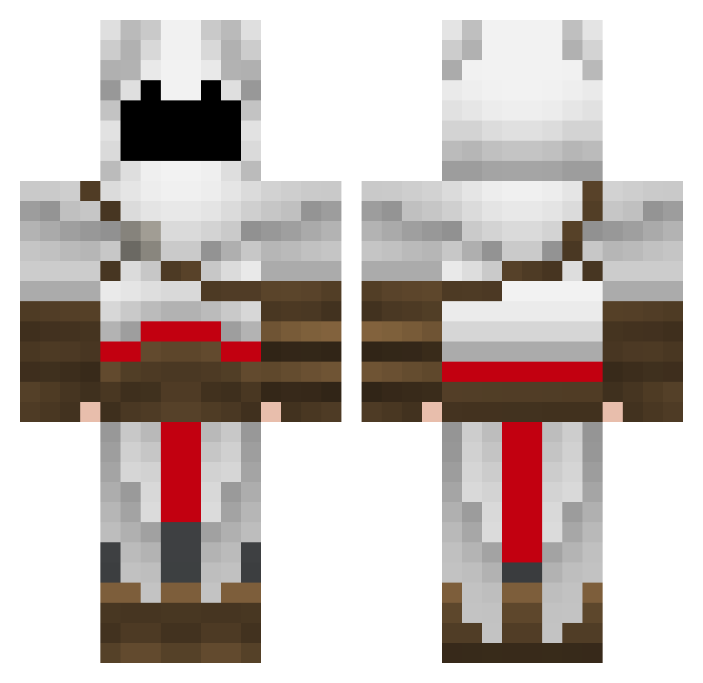 rogerioo Minecraft skin, front and back view