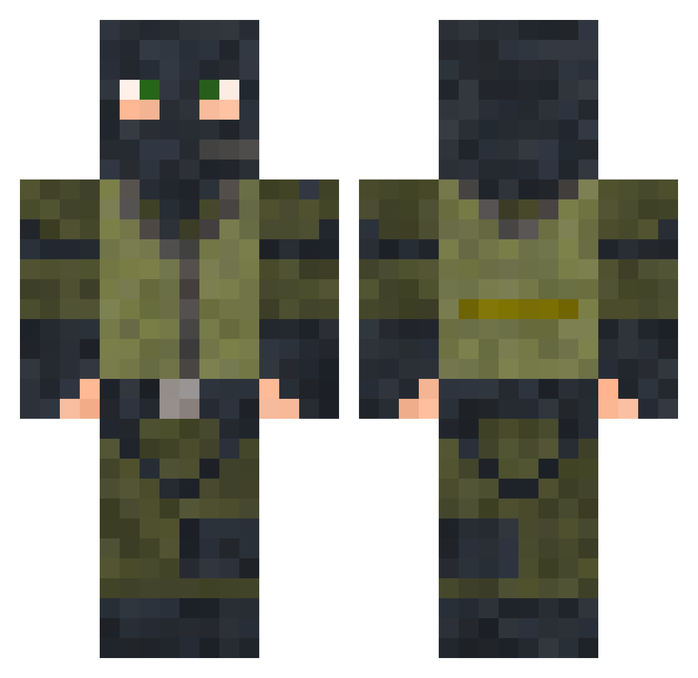The_Cupid Minecraft skin, front and back view