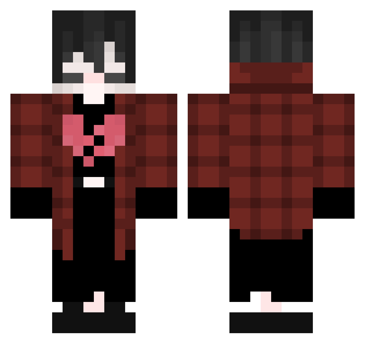 Prostyaga123 Minecraft skin, front and back view