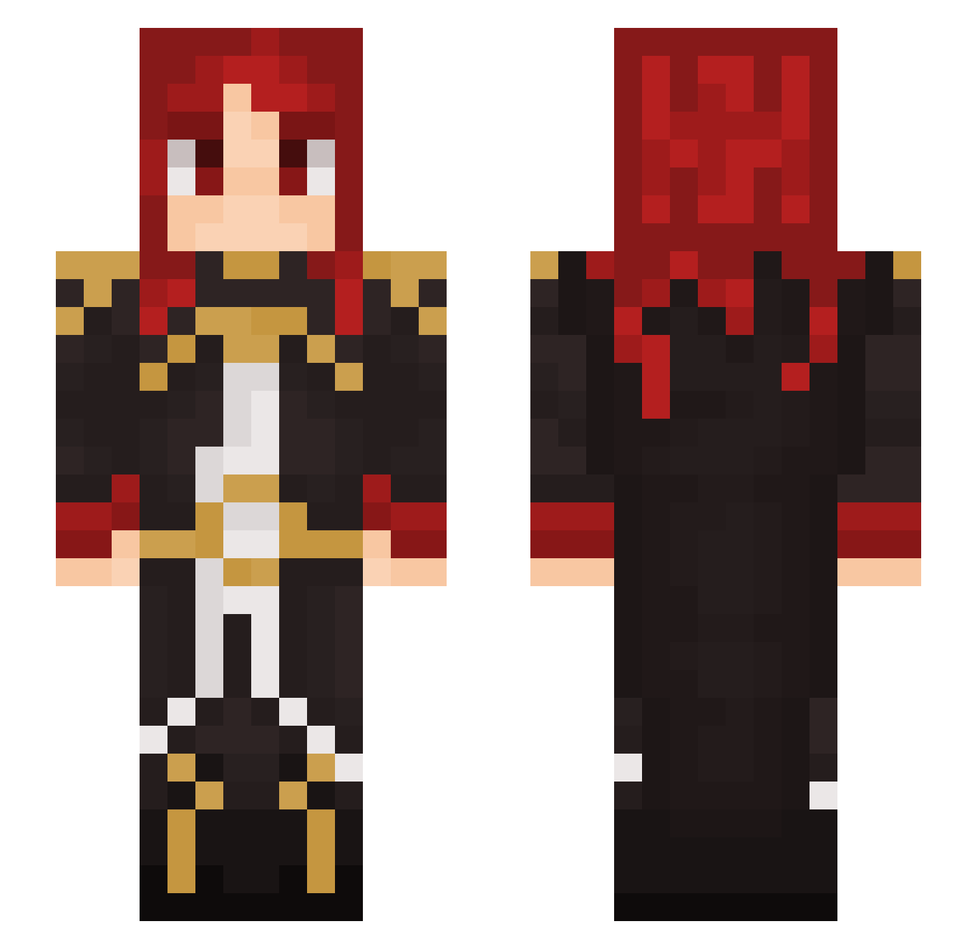 Dunkan24 Minecraft skin, front and back view