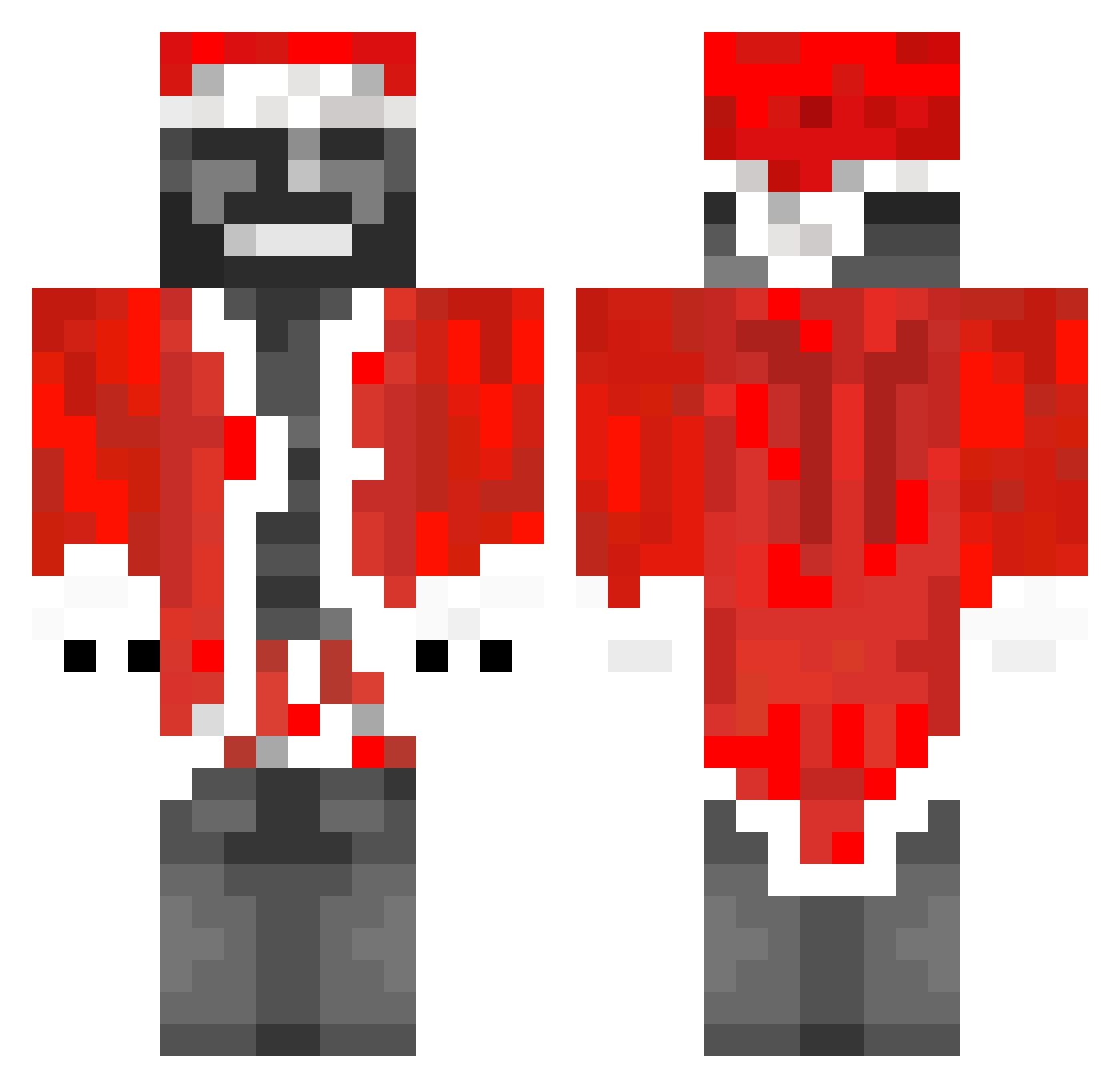 FaZA_02 Minecraft skin, front and back view