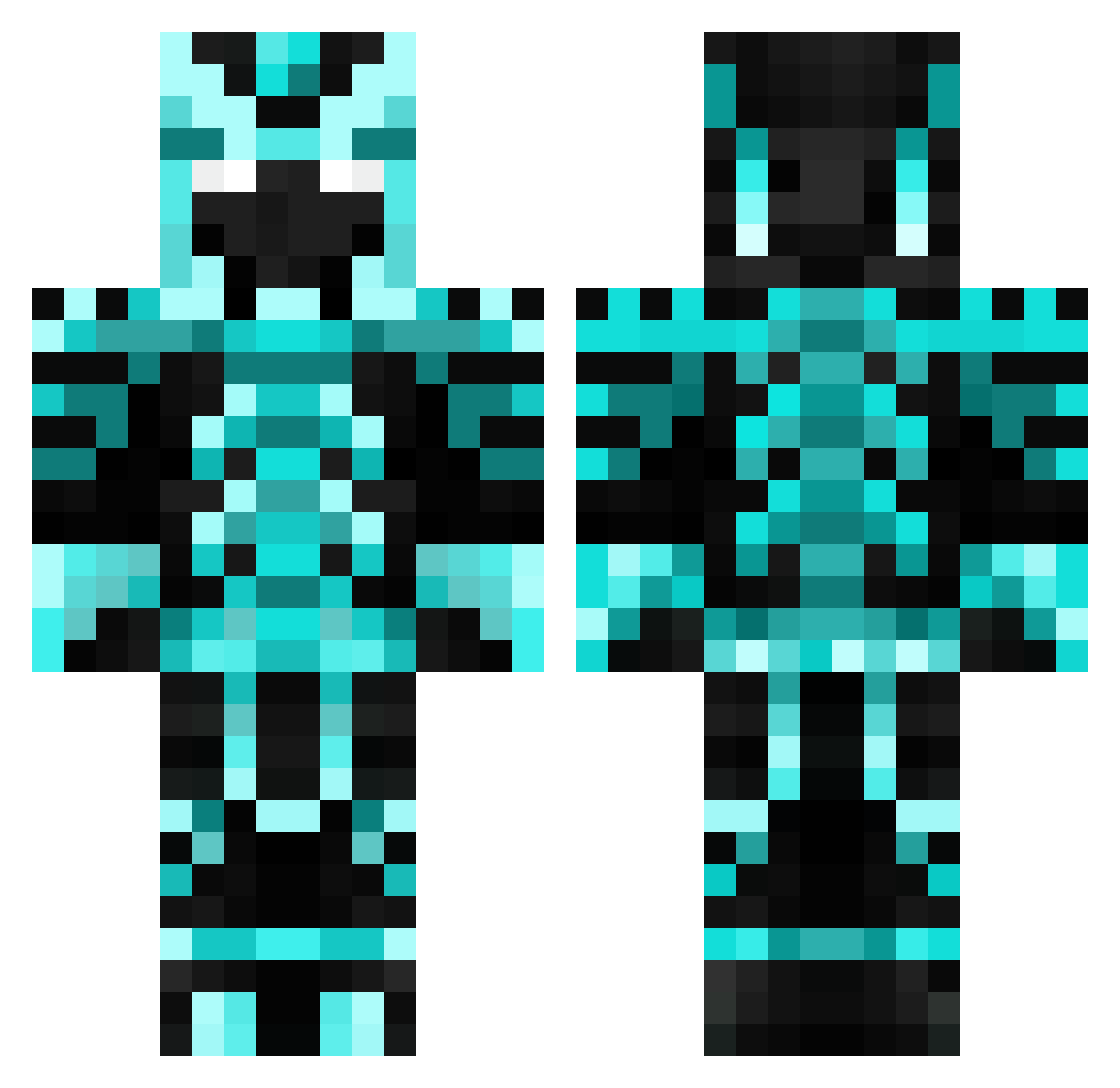 Grey611 Minecraft skin, front and back view