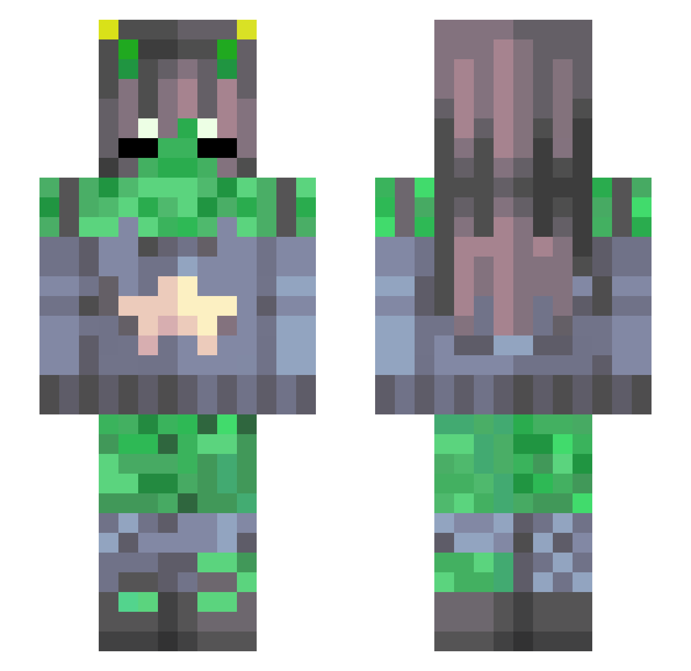 kobzzymine Minecraft skin, front and back view