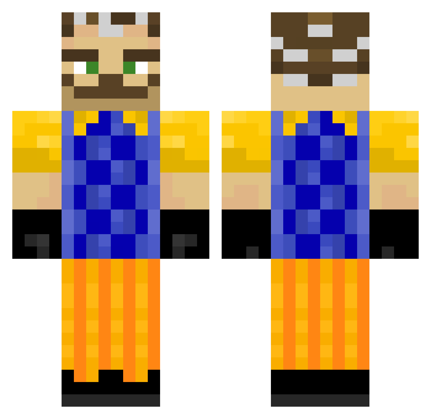 Thatguy2015 Minecraft skin, front and back view