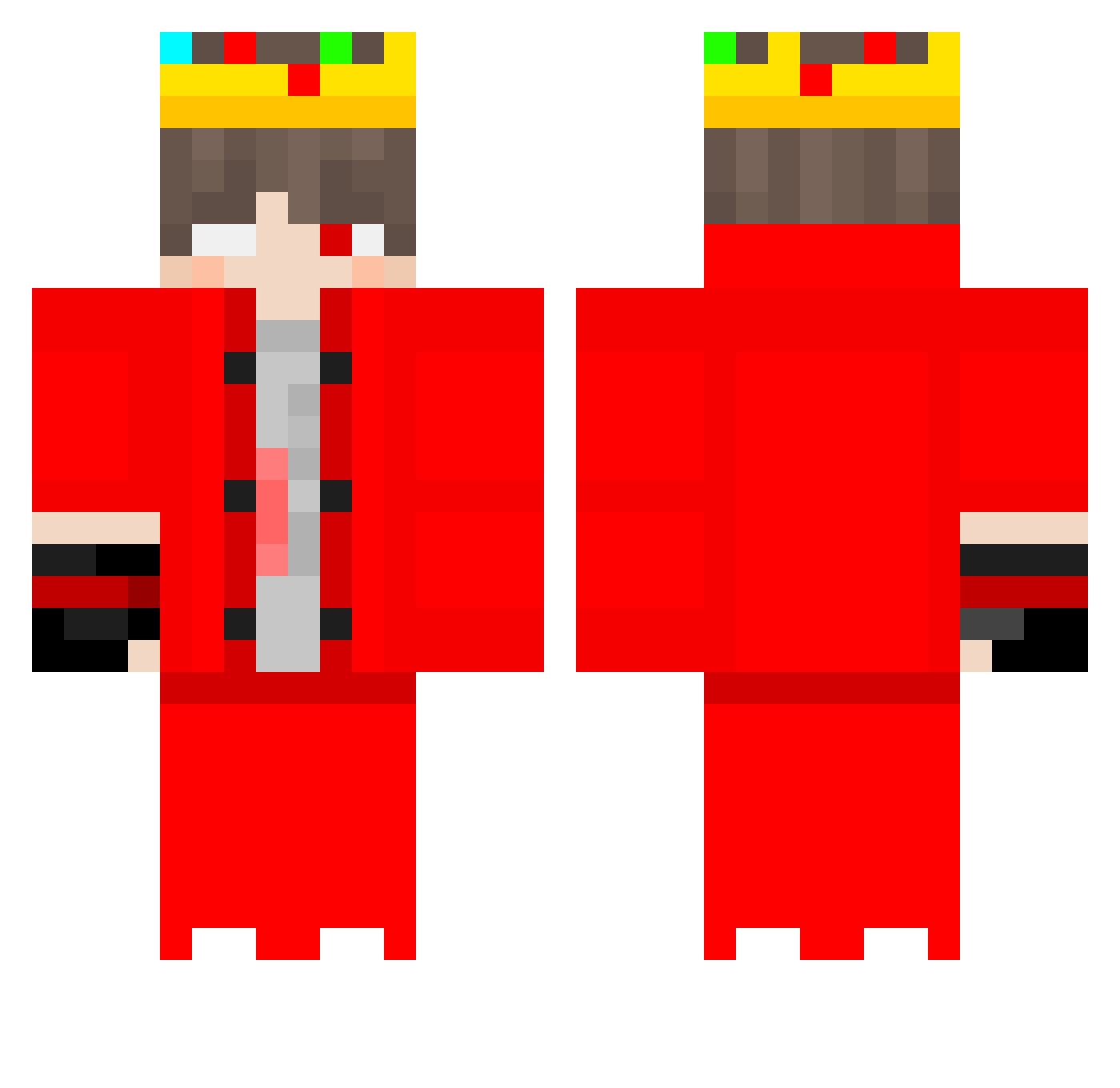 creeper66666666 Minecraft skin, front and back view