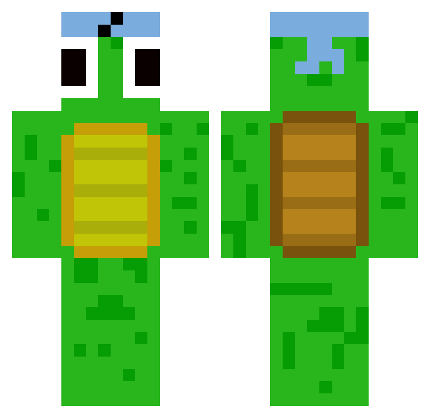 ImSomeRandomBoi Minecraft skin, front and back view