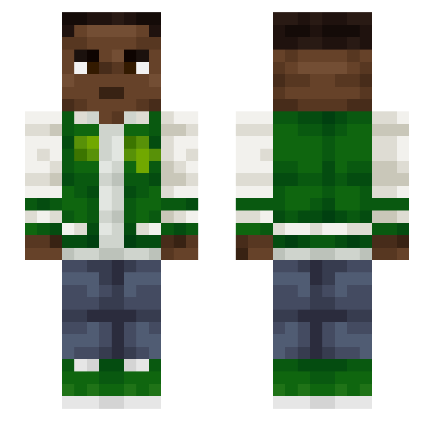 joiax Minecraft skin, front and back view