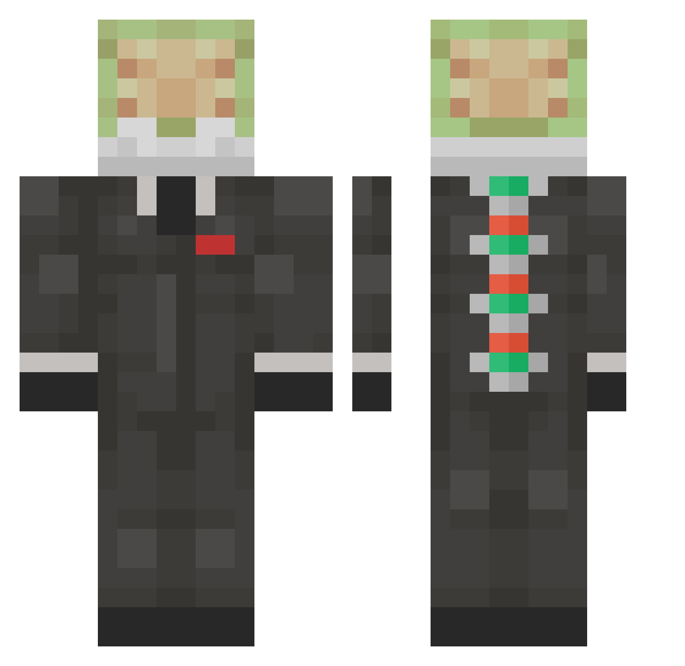 TeutonicCrusader Minecraft skin, front and back view