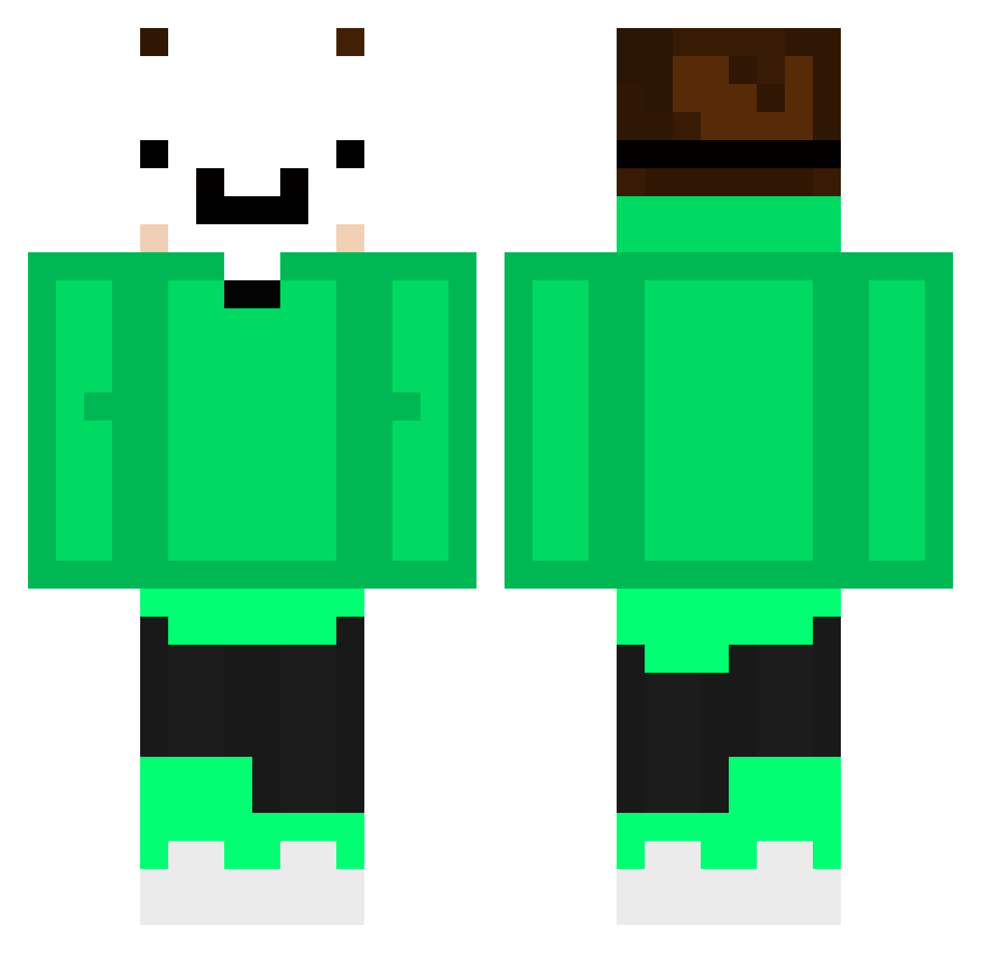 Shion04 Minecraft skin, front and back view