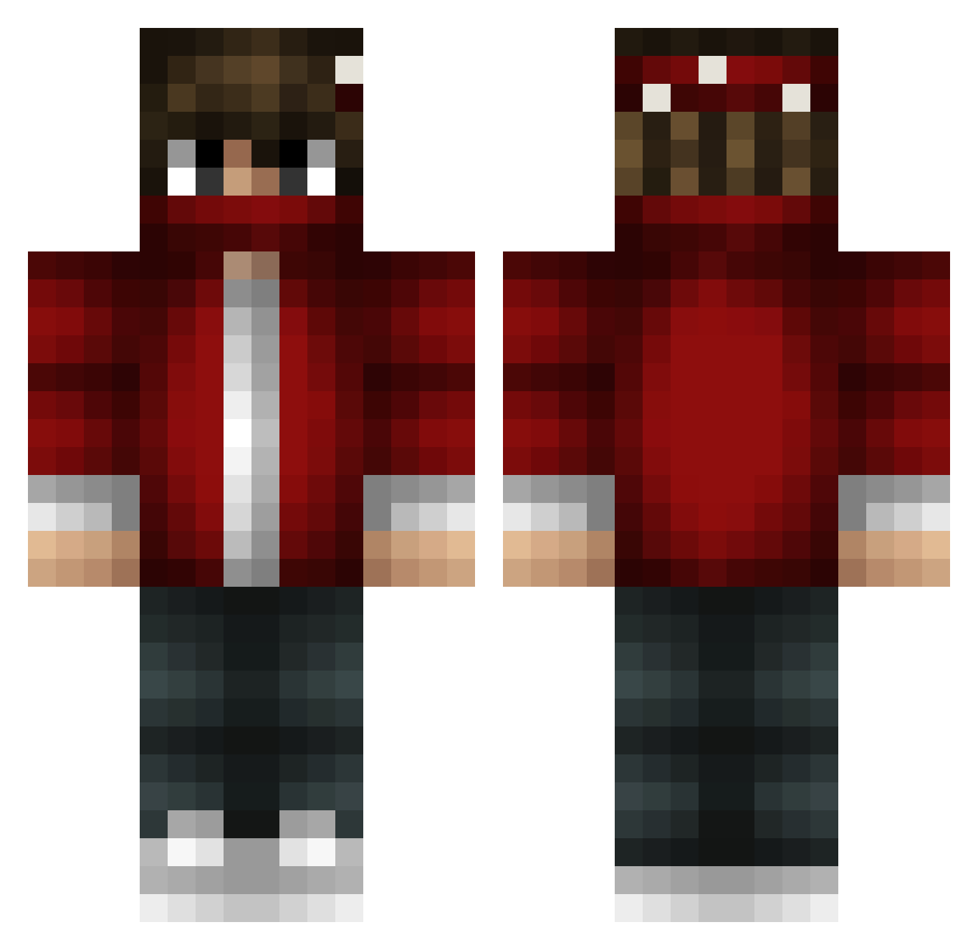 RCIA Minecraft skin, front and back view