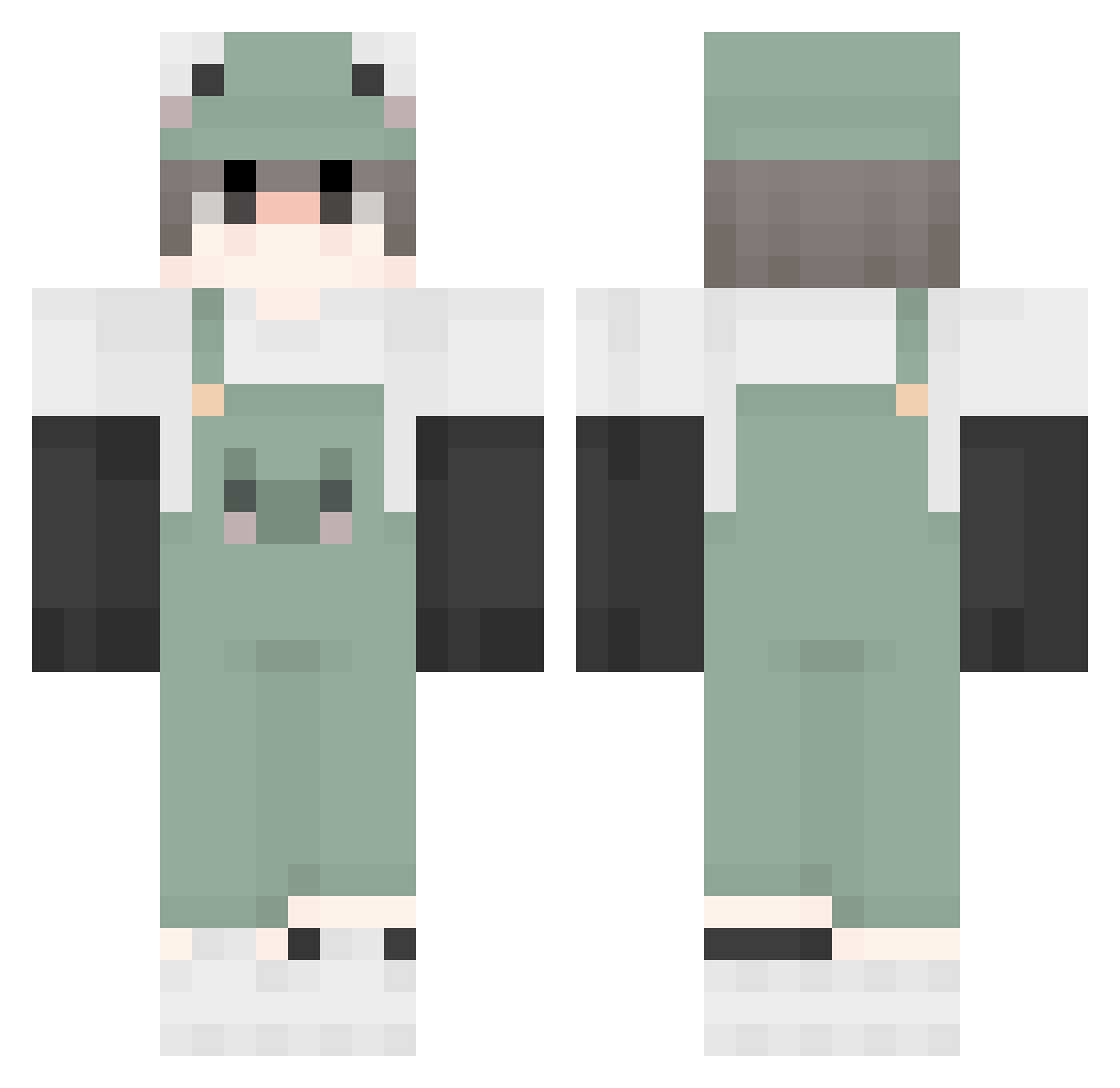 tchern00 Minecraft skin, front and back view